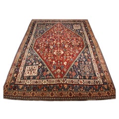 Antico tappeto Qashqai Kashkuli con Small Design floreale all over, circa 1900