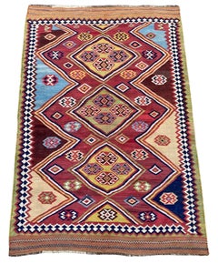 Antique Qashqai Kilim 2.02m x 1.37m