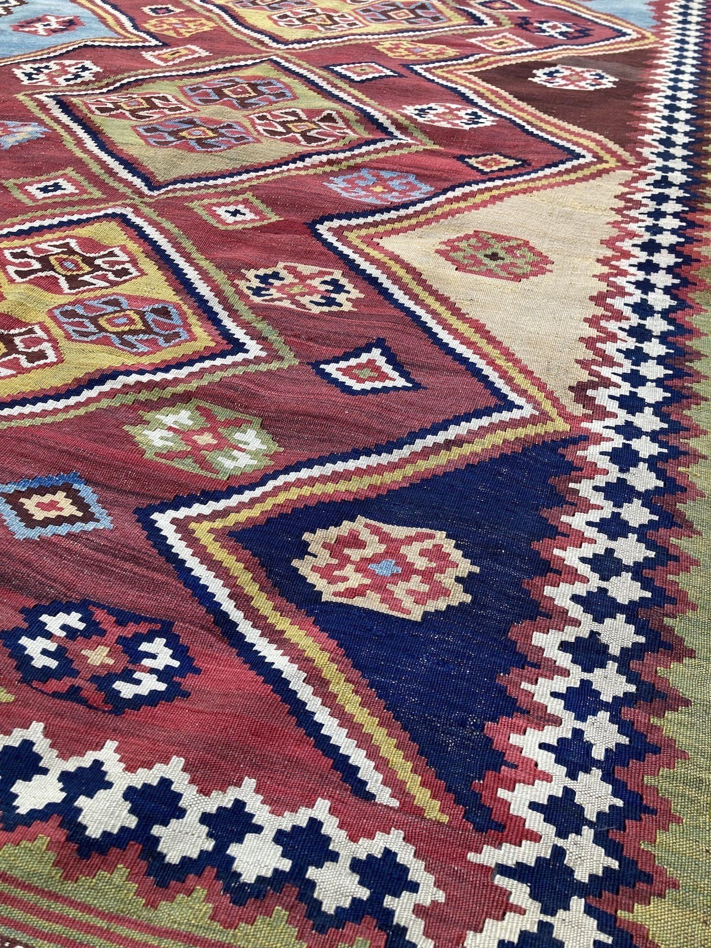 Antique Qashqai Kilim For Sale 1