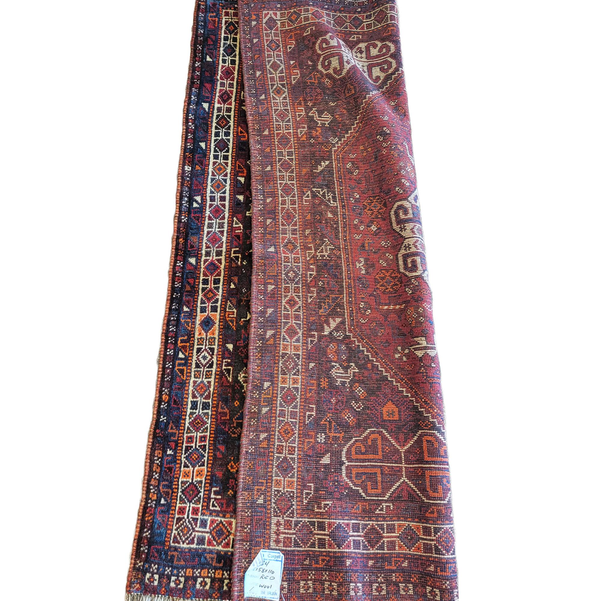 Hand-Knotted Antique Qashqai - Nomadic Persian Rug For Sale
