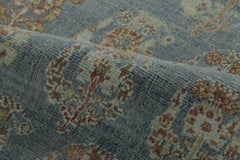 Antique Qashqai Persian Rug with Blue, Rust and Ivory Tones - Rug & Kilim