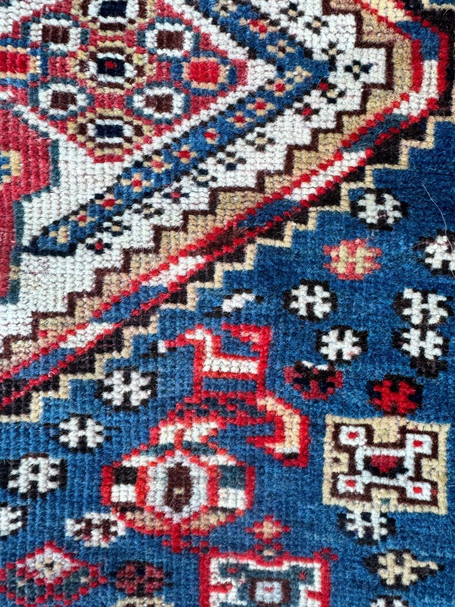 Antique Qashqai Rug 1.86m x 0.97m For Sale 7