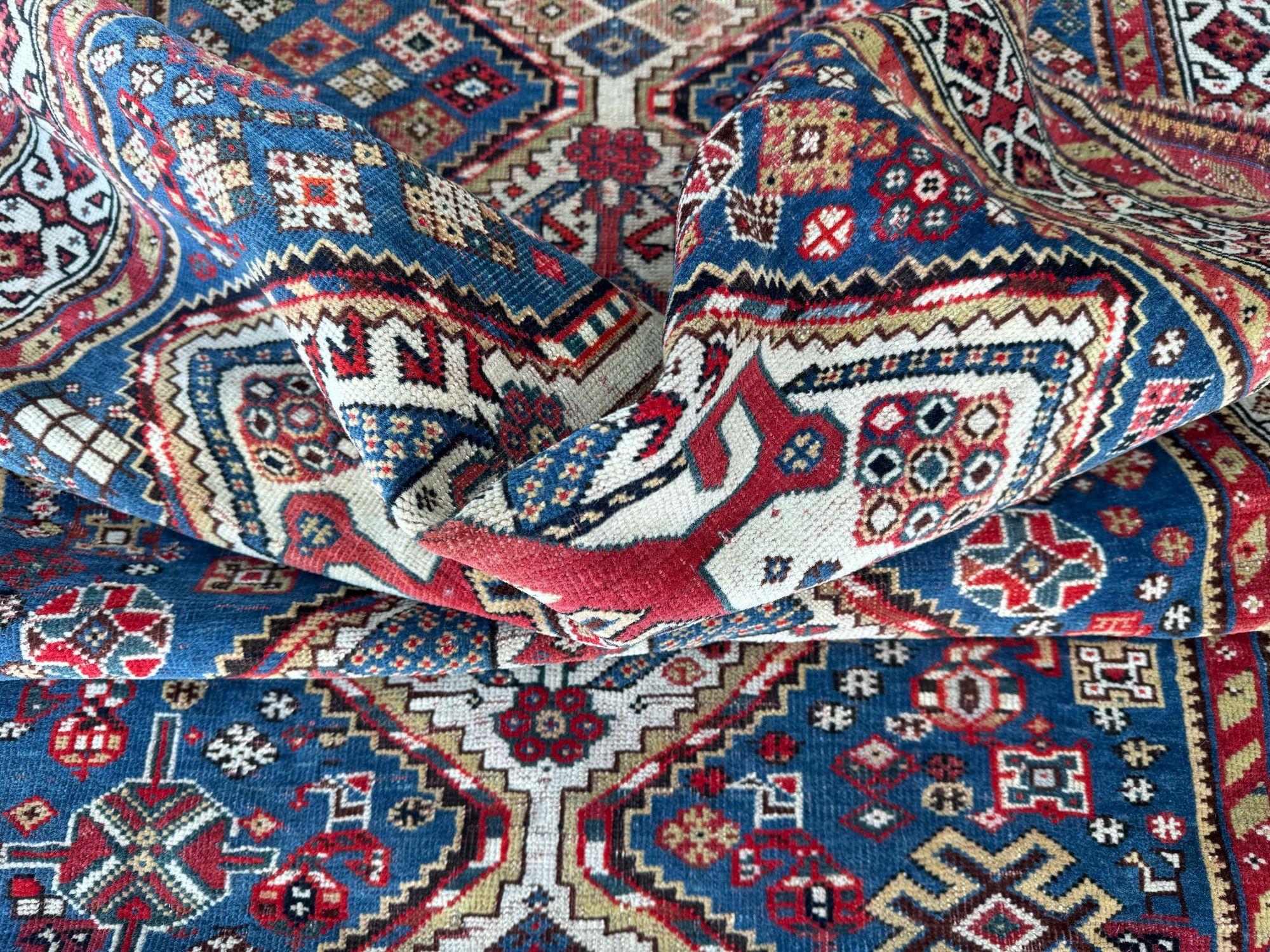 Antique Qashqai Rug 1.86m x 0.97m For Sale 9