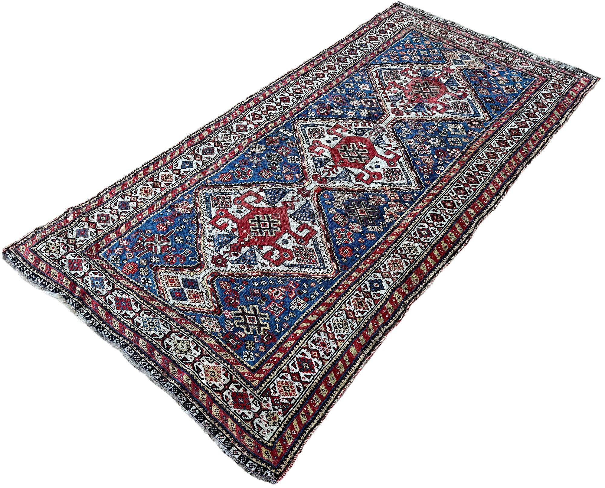 Antiker Qashqai-Teppich 1.86 m x 0,97 m, antik im Zustand „Gut“ im Angebot in St. Albans, GB