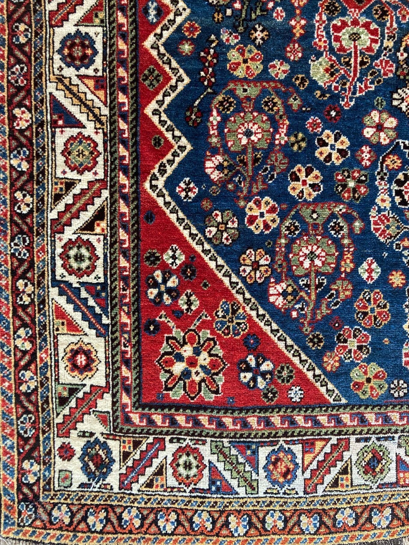 Antique Qashqai Rug 1.86m x 1.27m For Sale 1