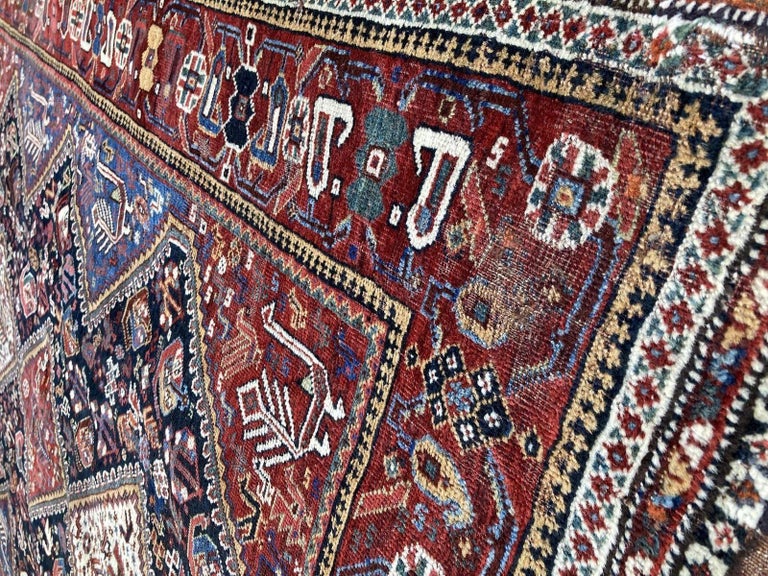 Antique Qashqai Rug For Sale at 1stDibs