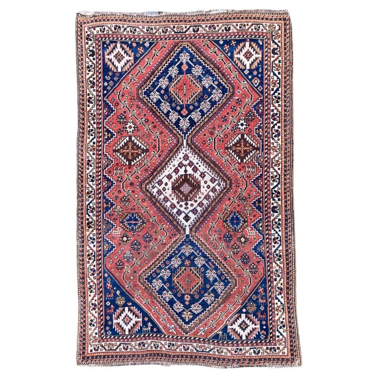 Antique Qashqai Rug For Sale at 1stDibs