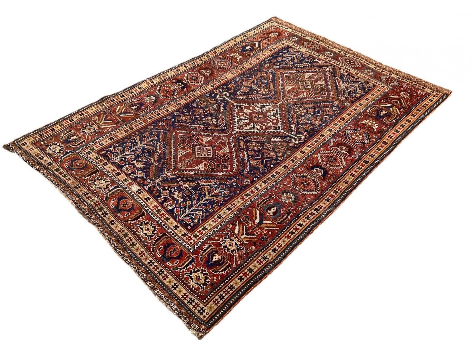 Antique Qashqai Rug In Good Condition For Sale In St. Albans, GB
