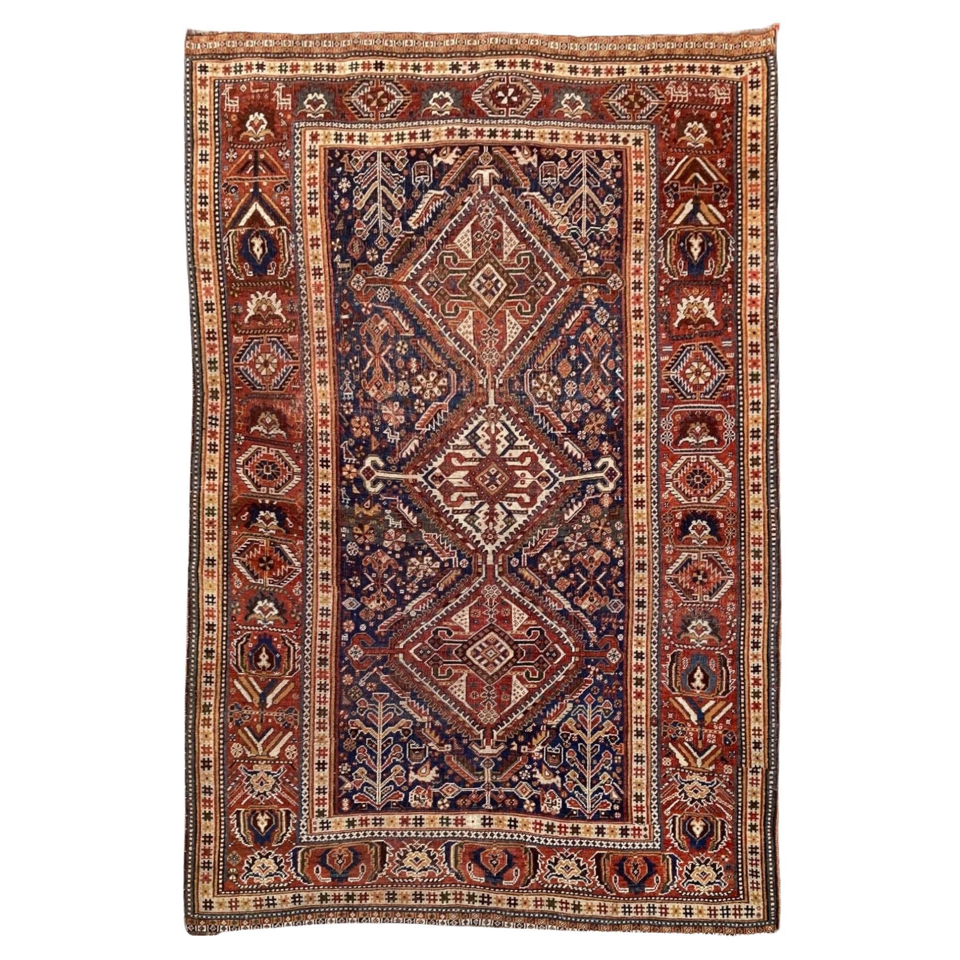 Antique Qashqai Rug For Sale