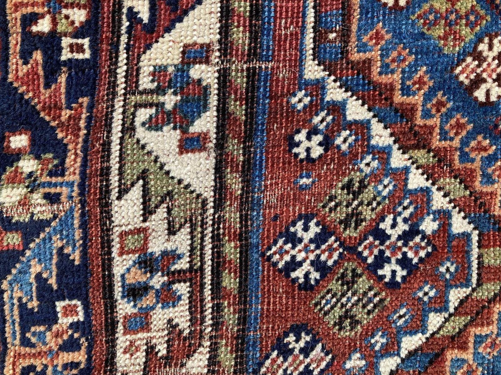 Antique Qashqai Rug 2.54m X 1.41m For Sale 7