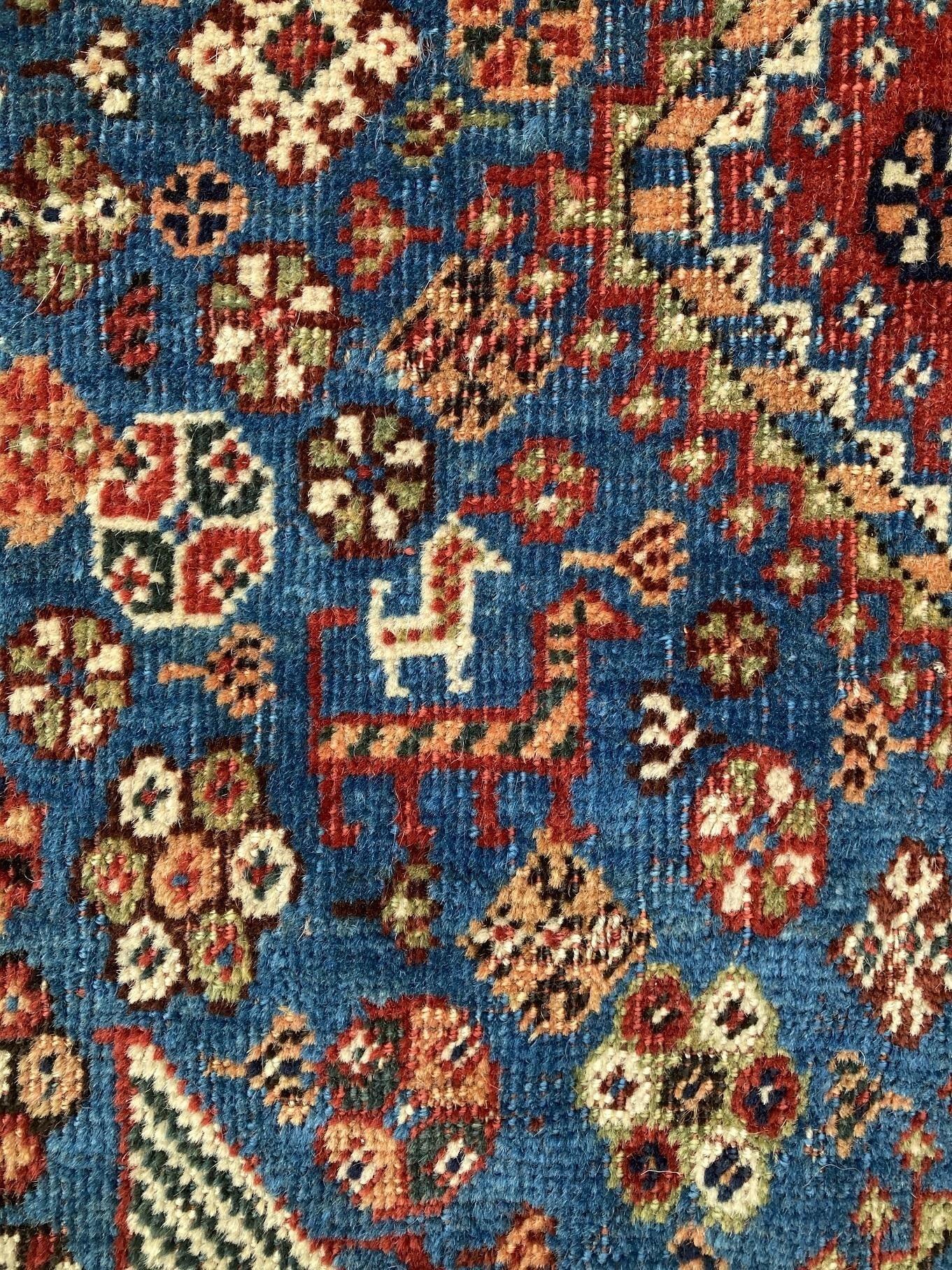 Antique Qashqai Rug 2.54m X 1.41m For Sale 8