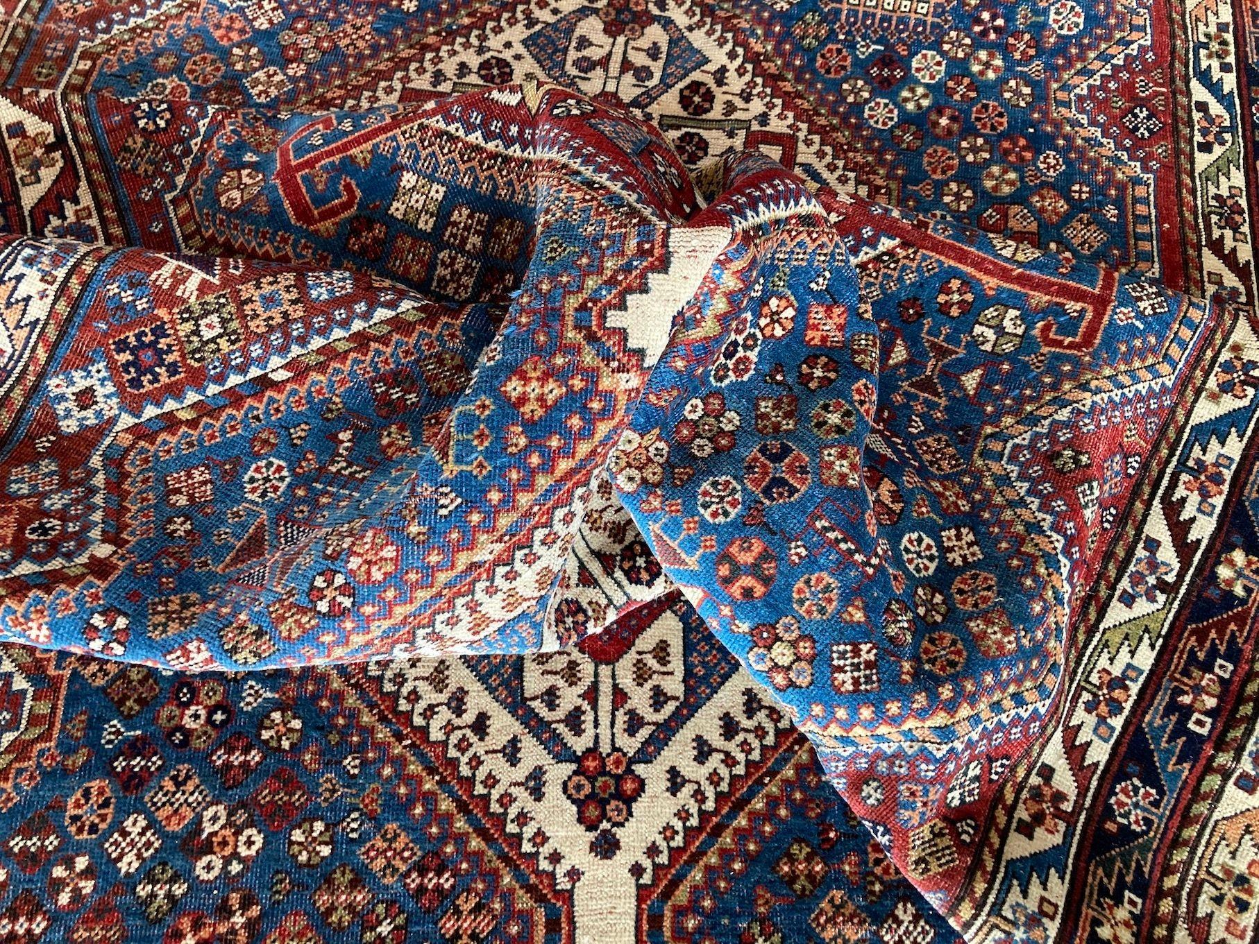 Antique Qashqai Rug 2.54m X 1.41m For Sale 10
