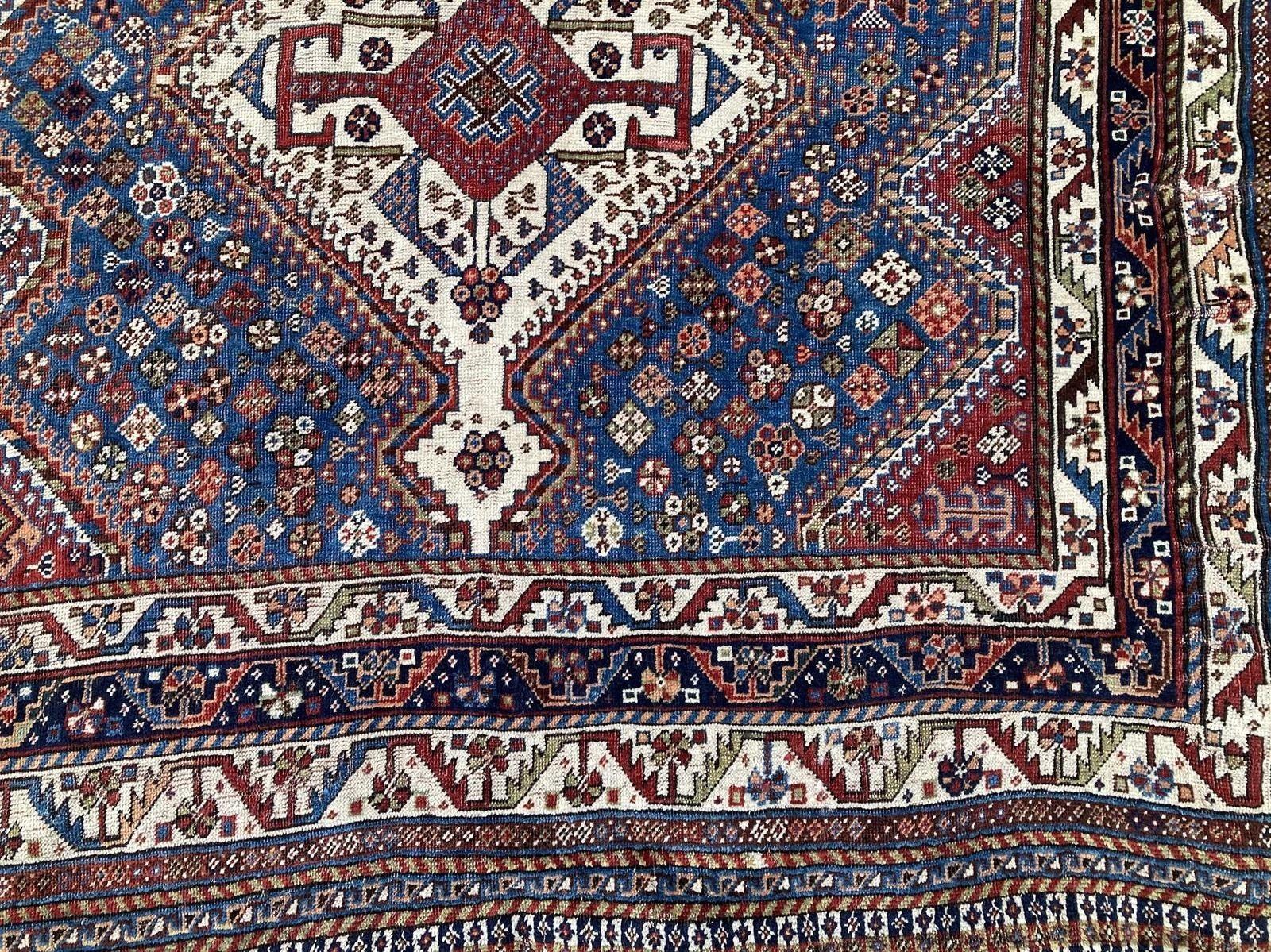 Tapis Qashqai ancien 2,54 m x 1,41 m en vente 1