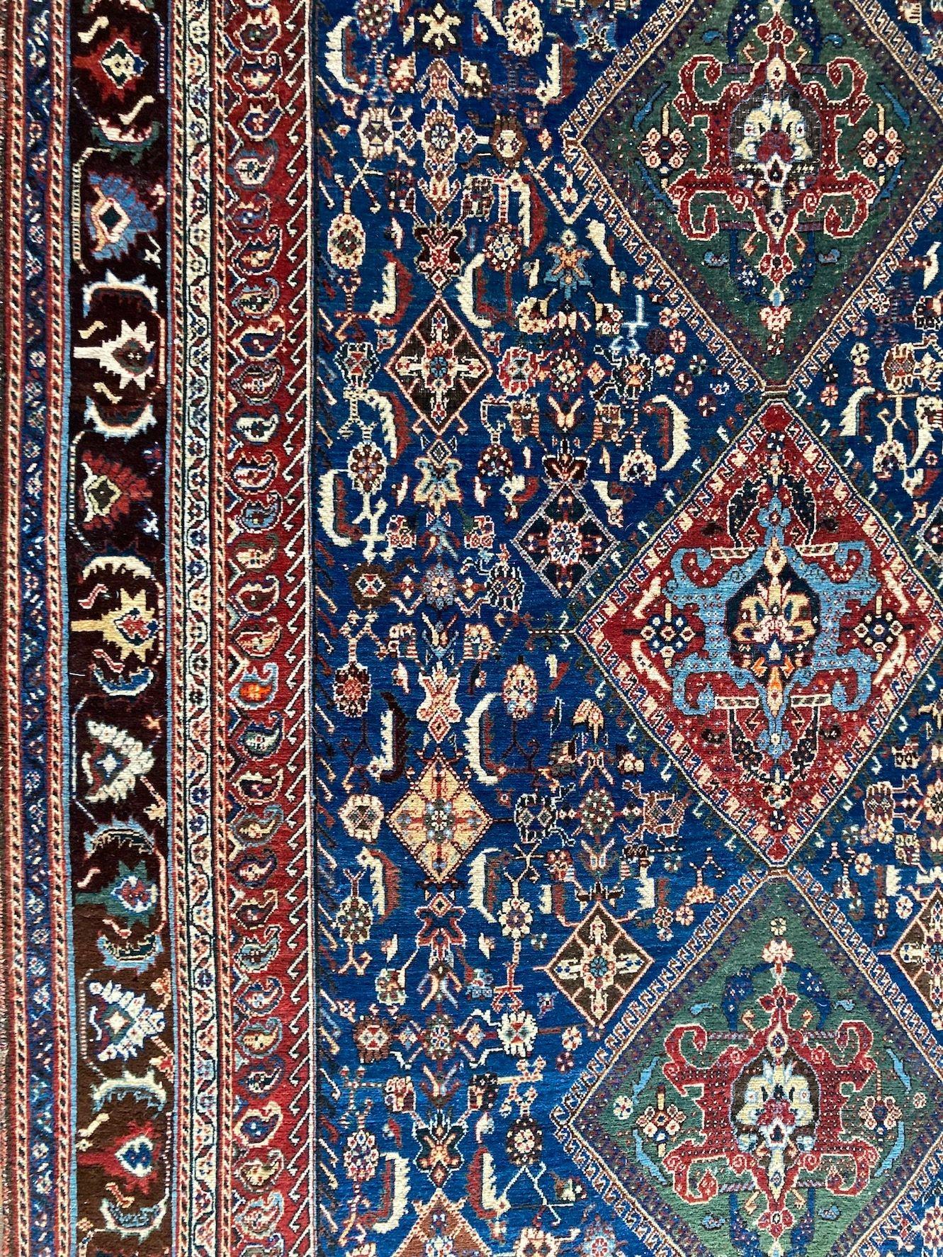 Tapis Qashqai ancien de 2,62 m x 1,57 m en vente 7