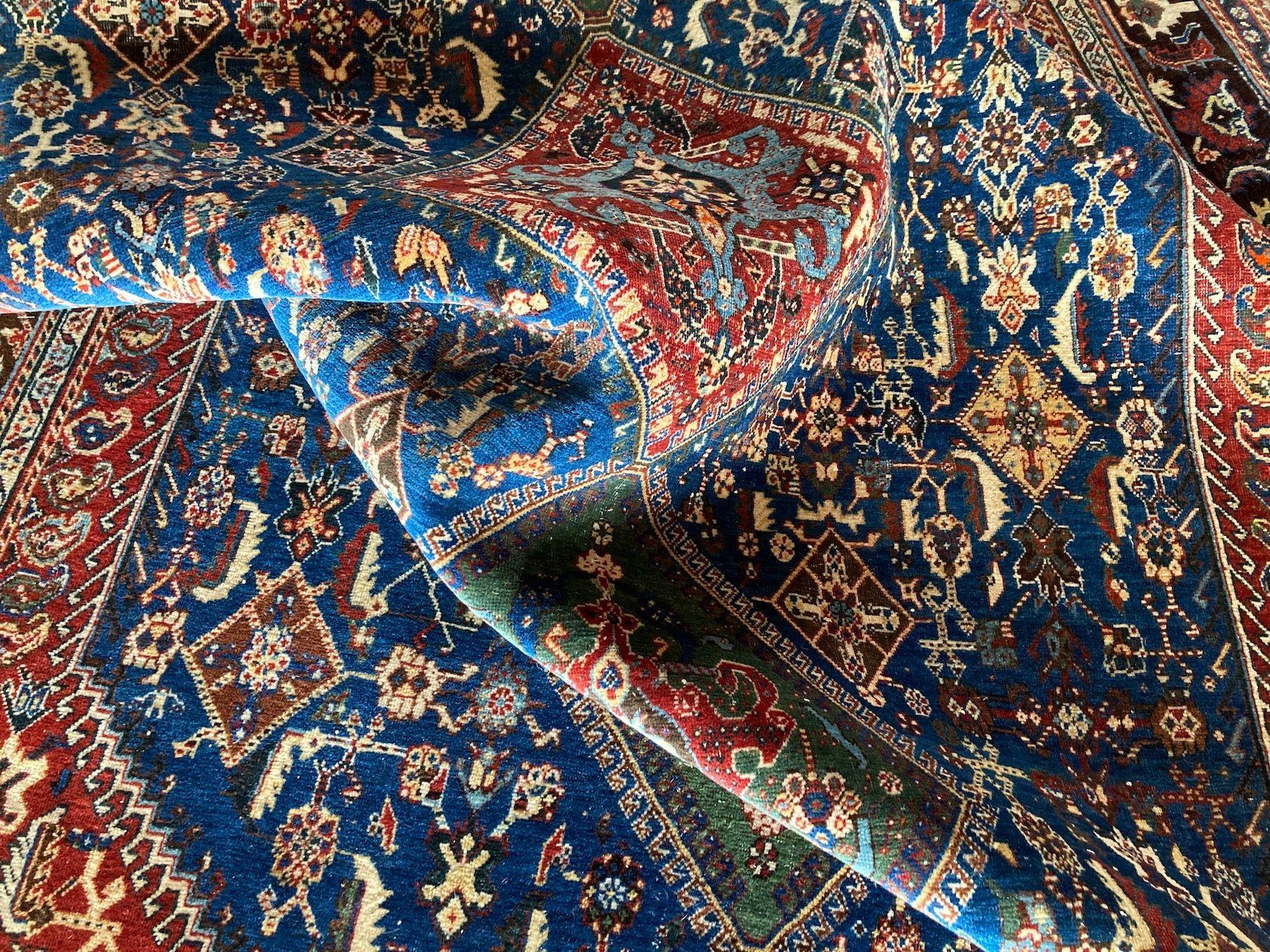 Tapis Qashqai ancien de 2,62 m x 1,57 m en vente 10