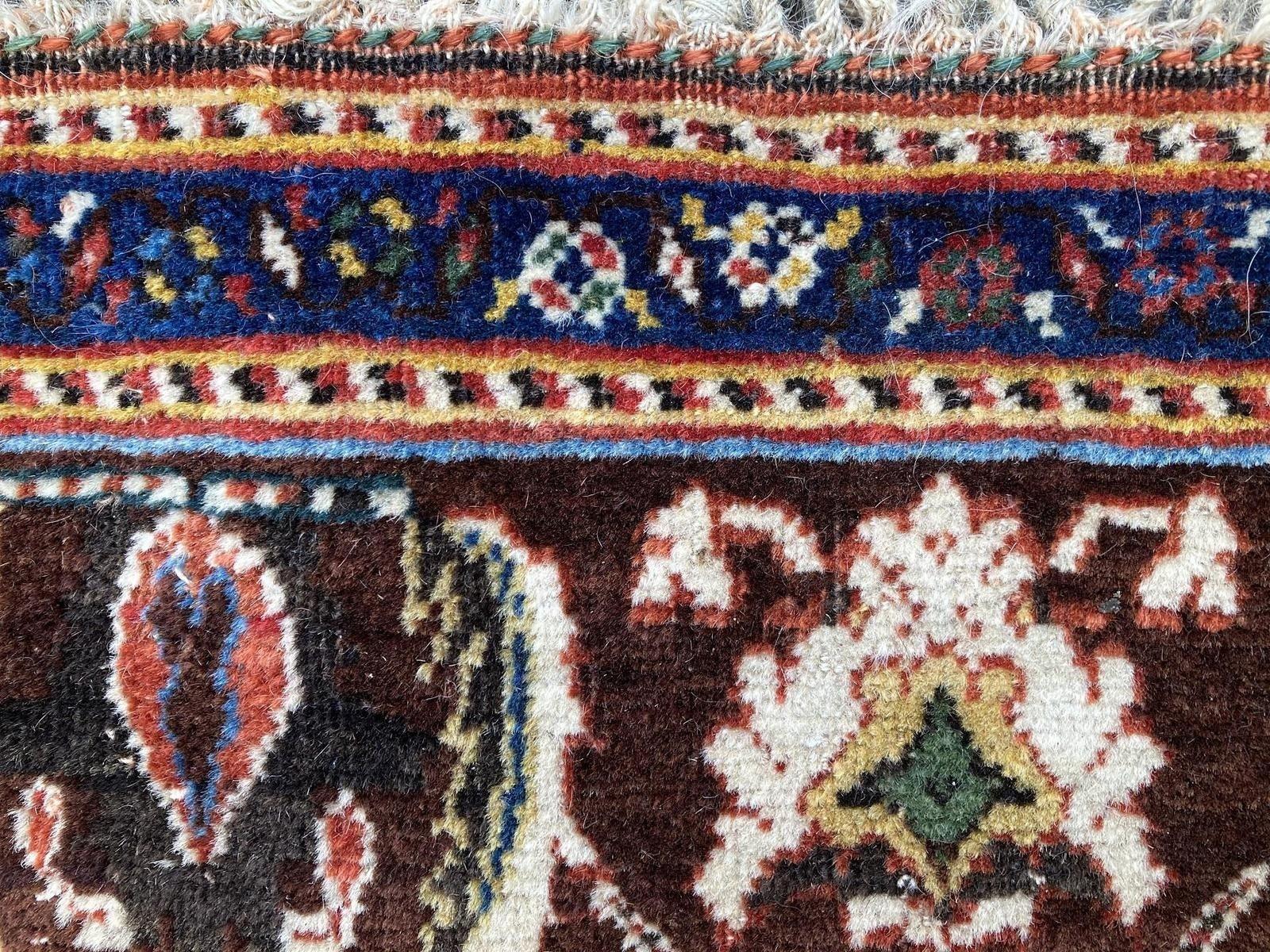 Antique Qashqai Rug 2.62m X 1.57m For Sale 13