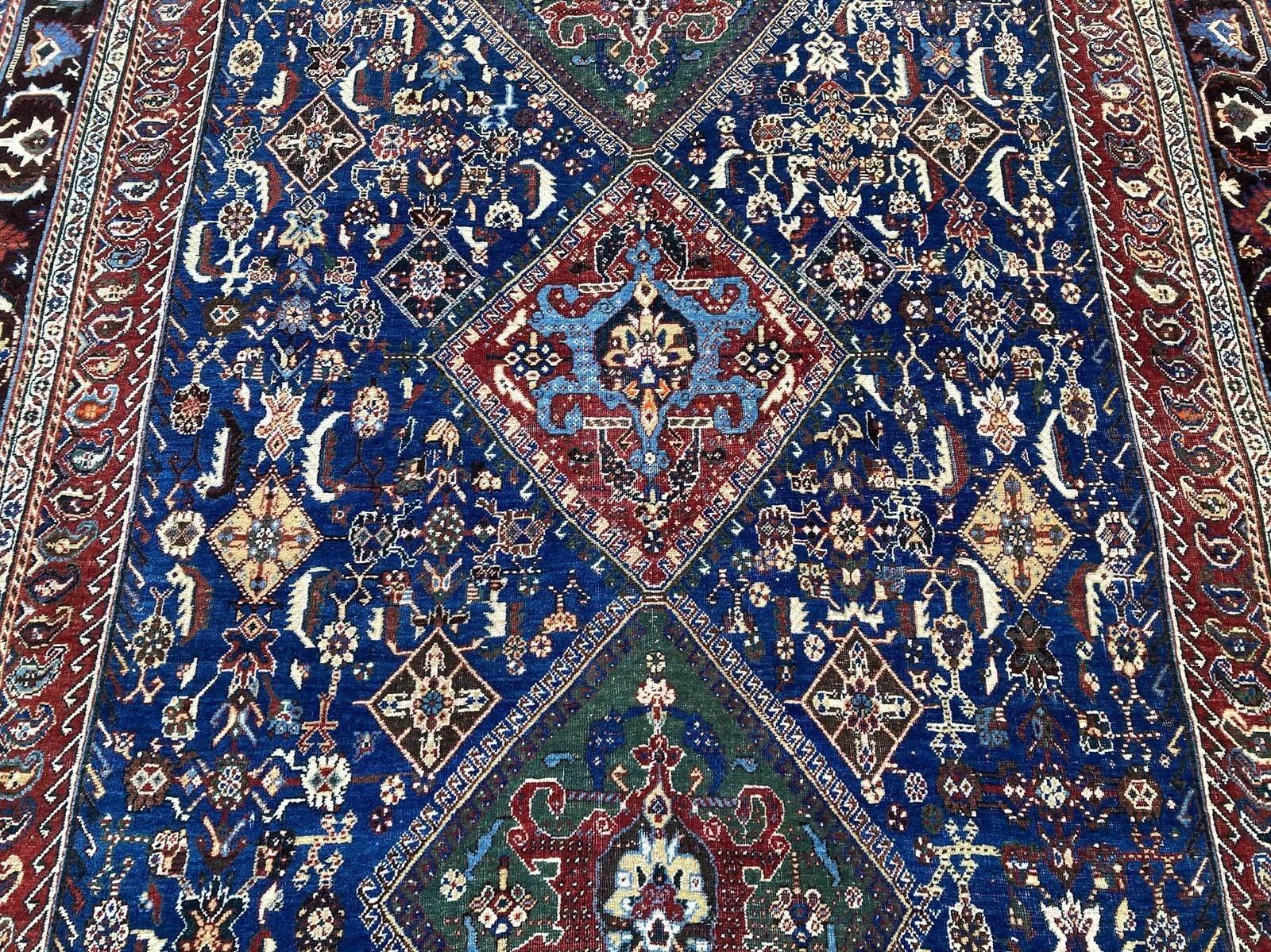 Tapis Qashqai ancien de 2,62 m x 1,57 m en vente 2