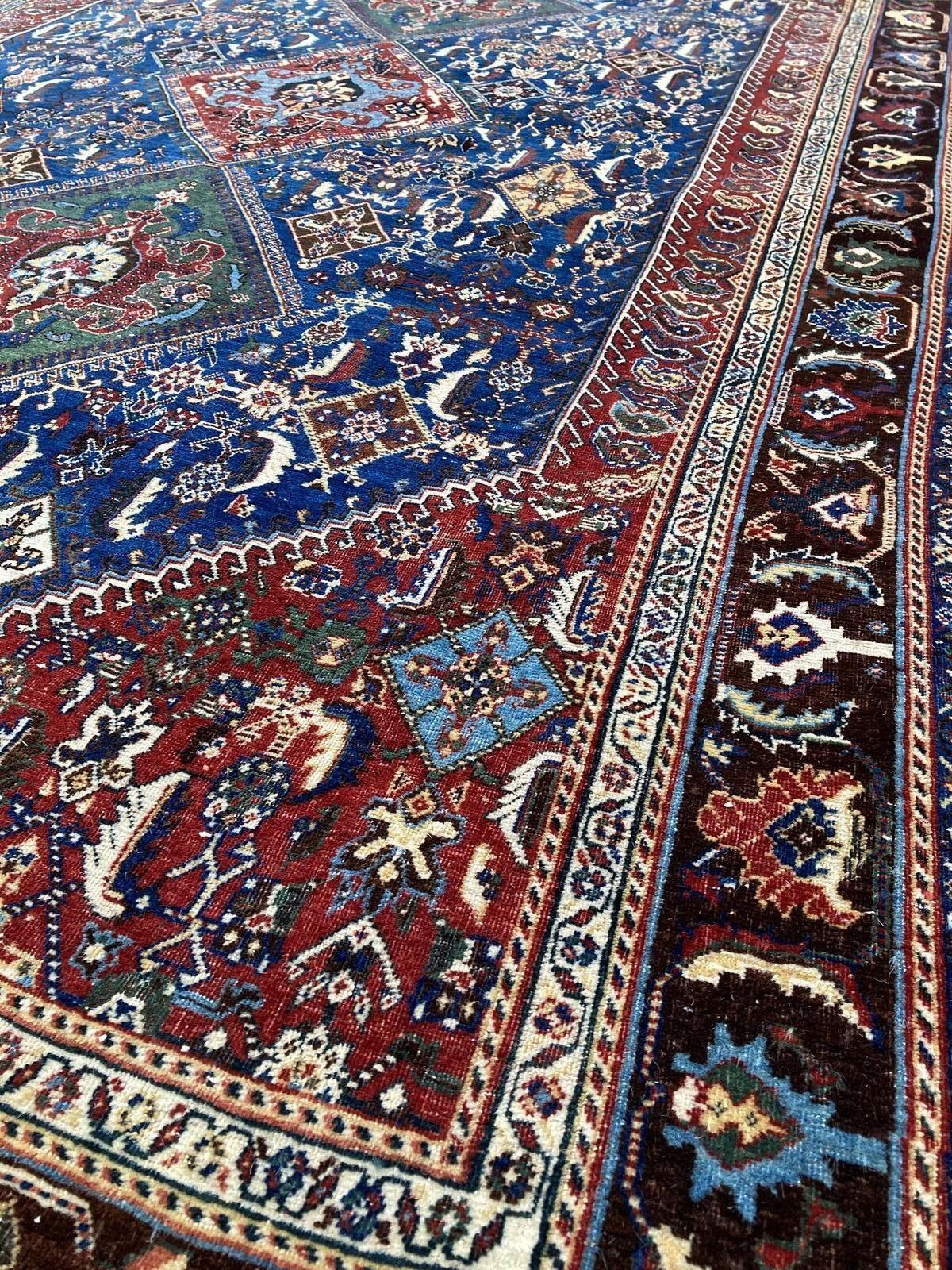 Antique Qashqai Rug 2.62m X 1.57m For Sale 3