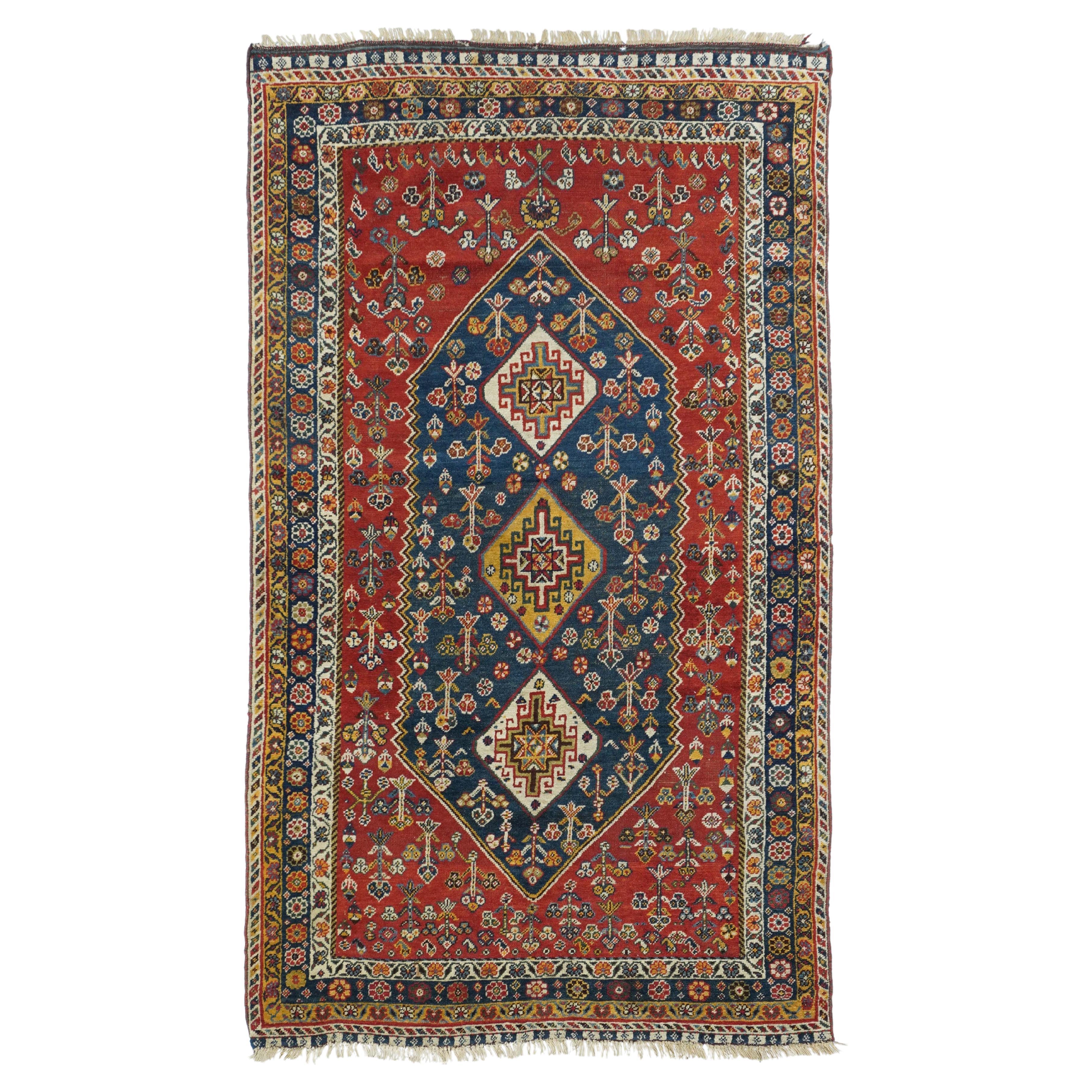 Antique Qashqai Rug  For Sale
