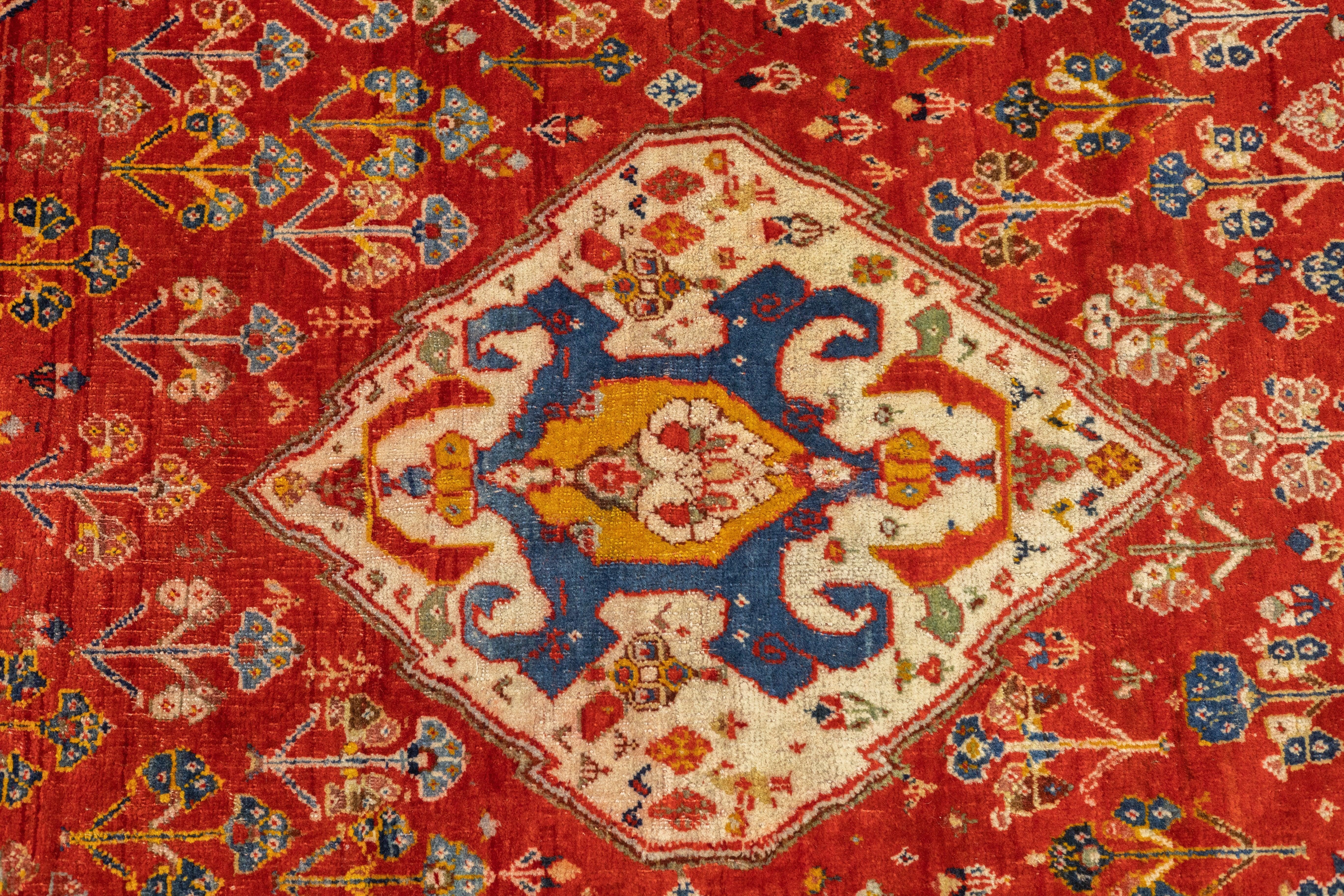 Hand-Knotted Antique Qashqai Rug 3'5'' x 5'0