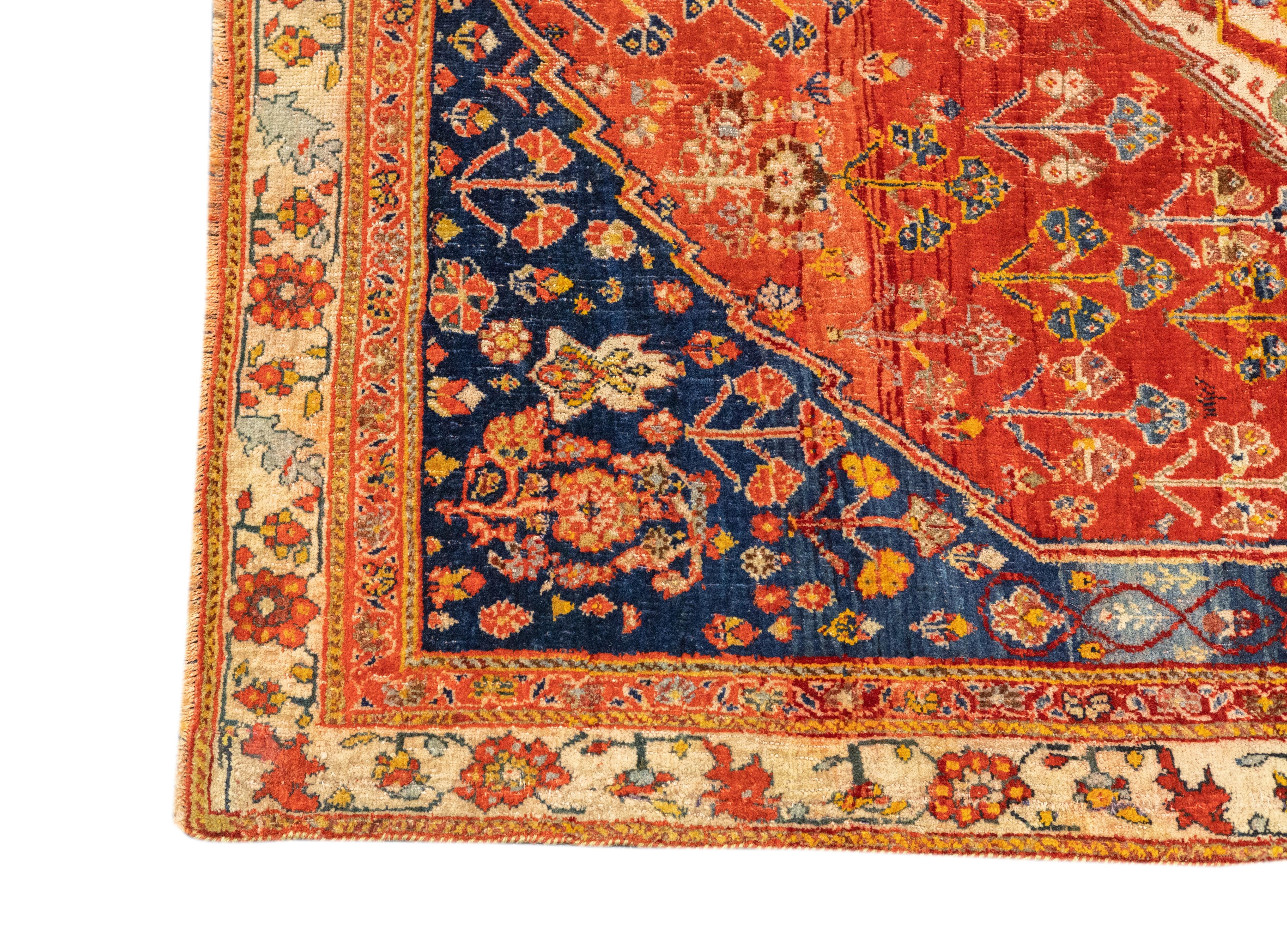 Wool Antique Qashqai Rug 3'5'' x 5'0