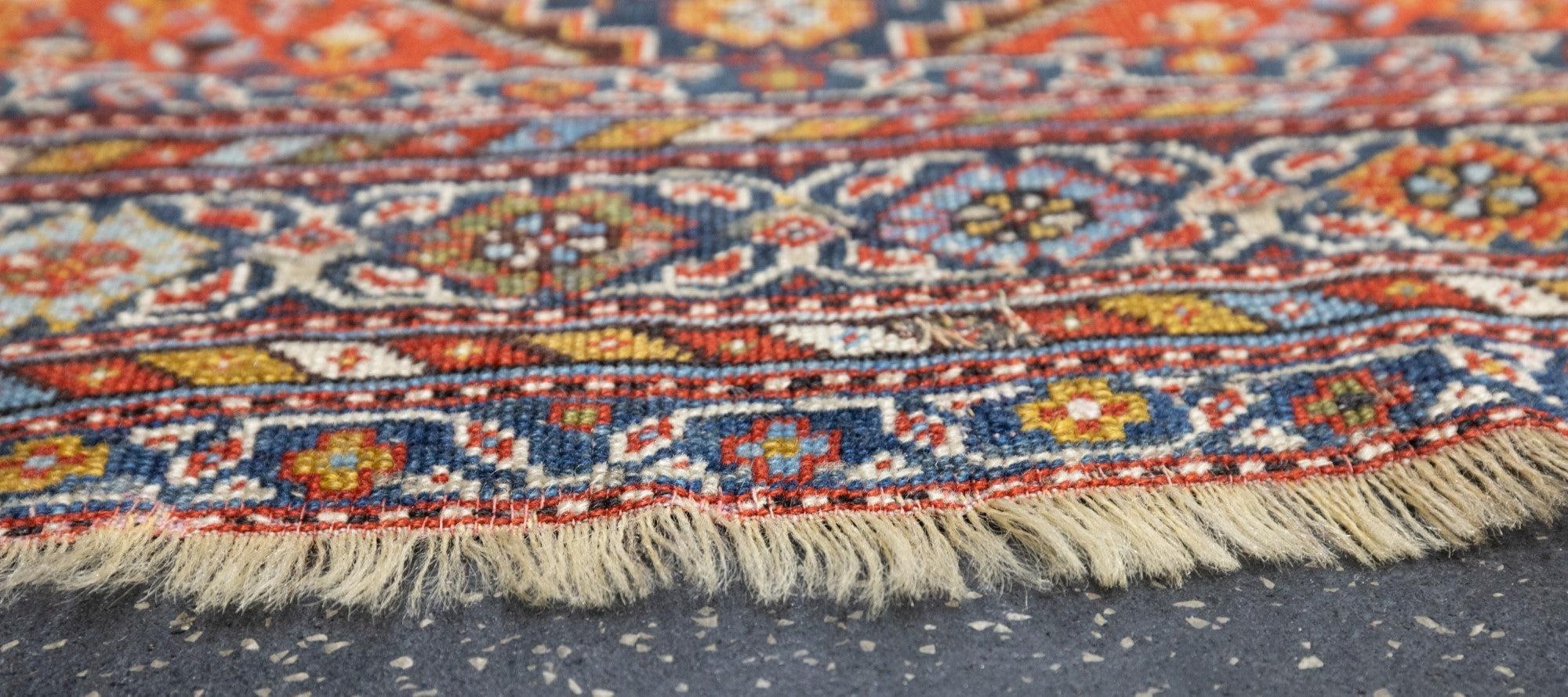 Persian Antique Qashqai Rug 3'6'' x 7'5'' For Sale