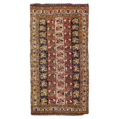 Tapis Qashqai ancien d'antiquités 3'7'' x 7'1''