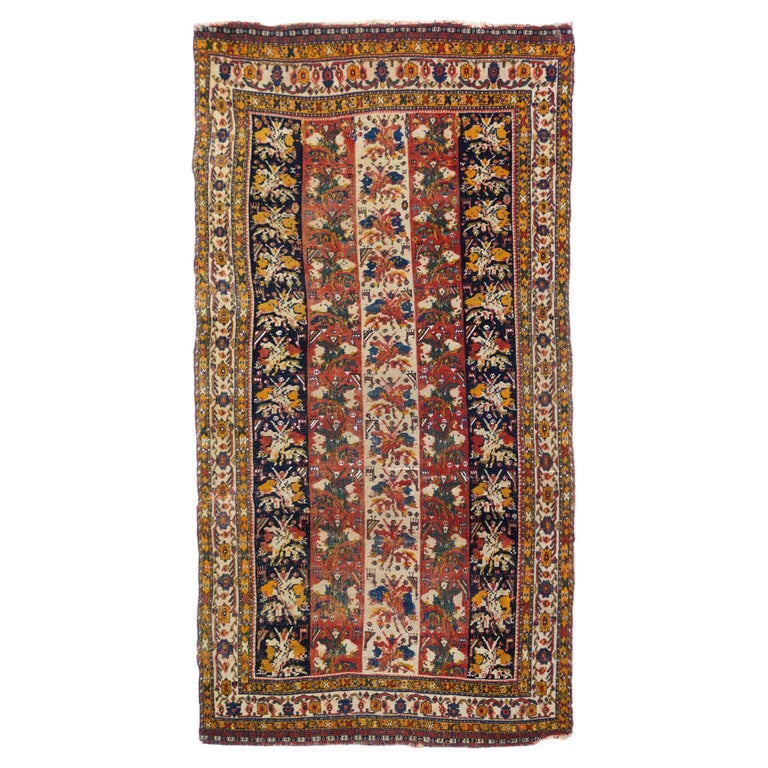 Antique Qashqai Rug For Sale at 1stDibs