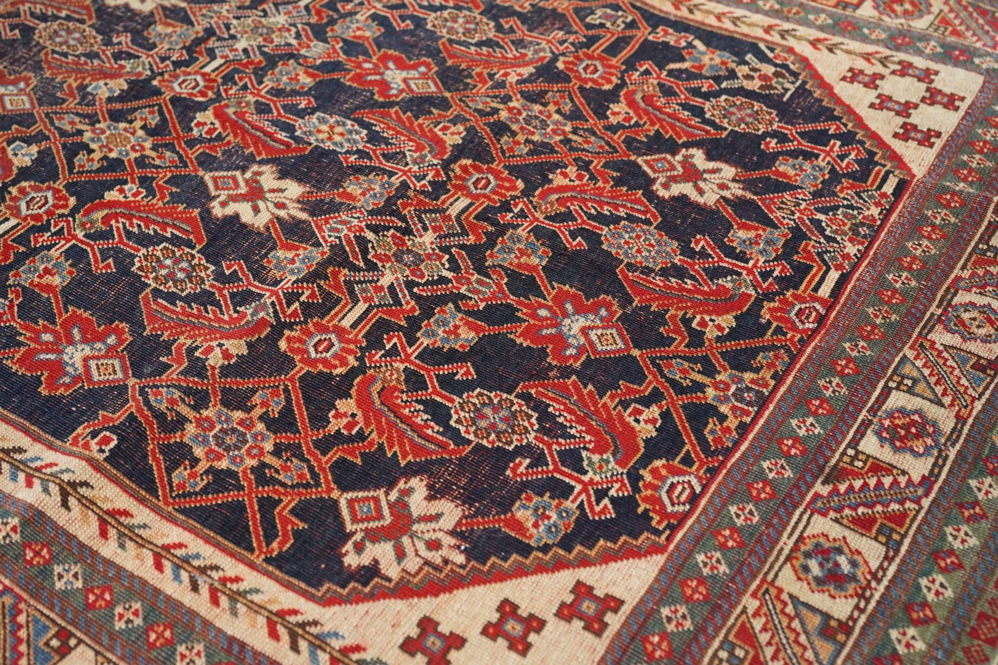 Antique Qashqai Rug In Excellent Condition For Sale In New York, NY