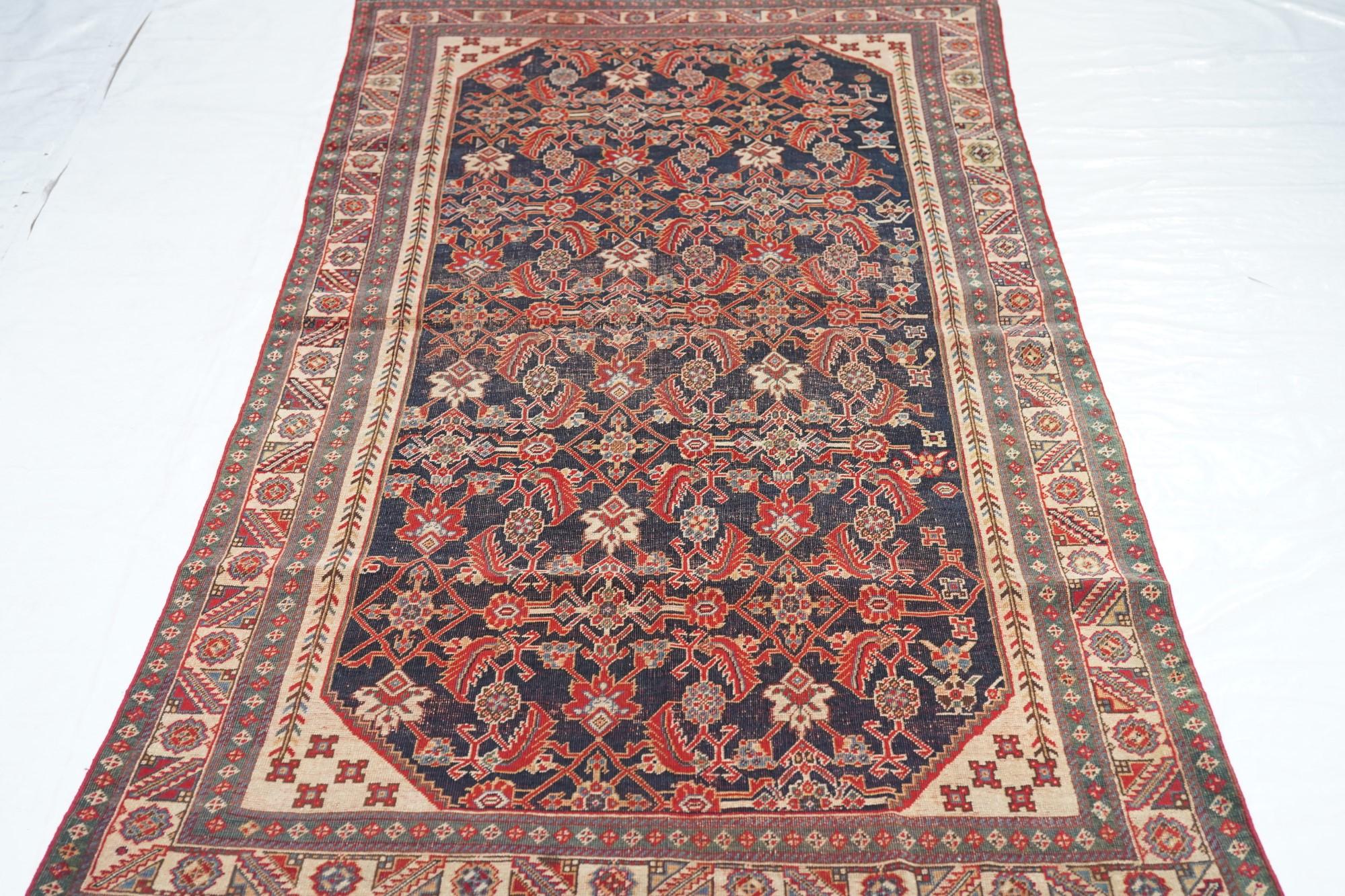 Late 19th Century Antique Qashqai Rug For Sale