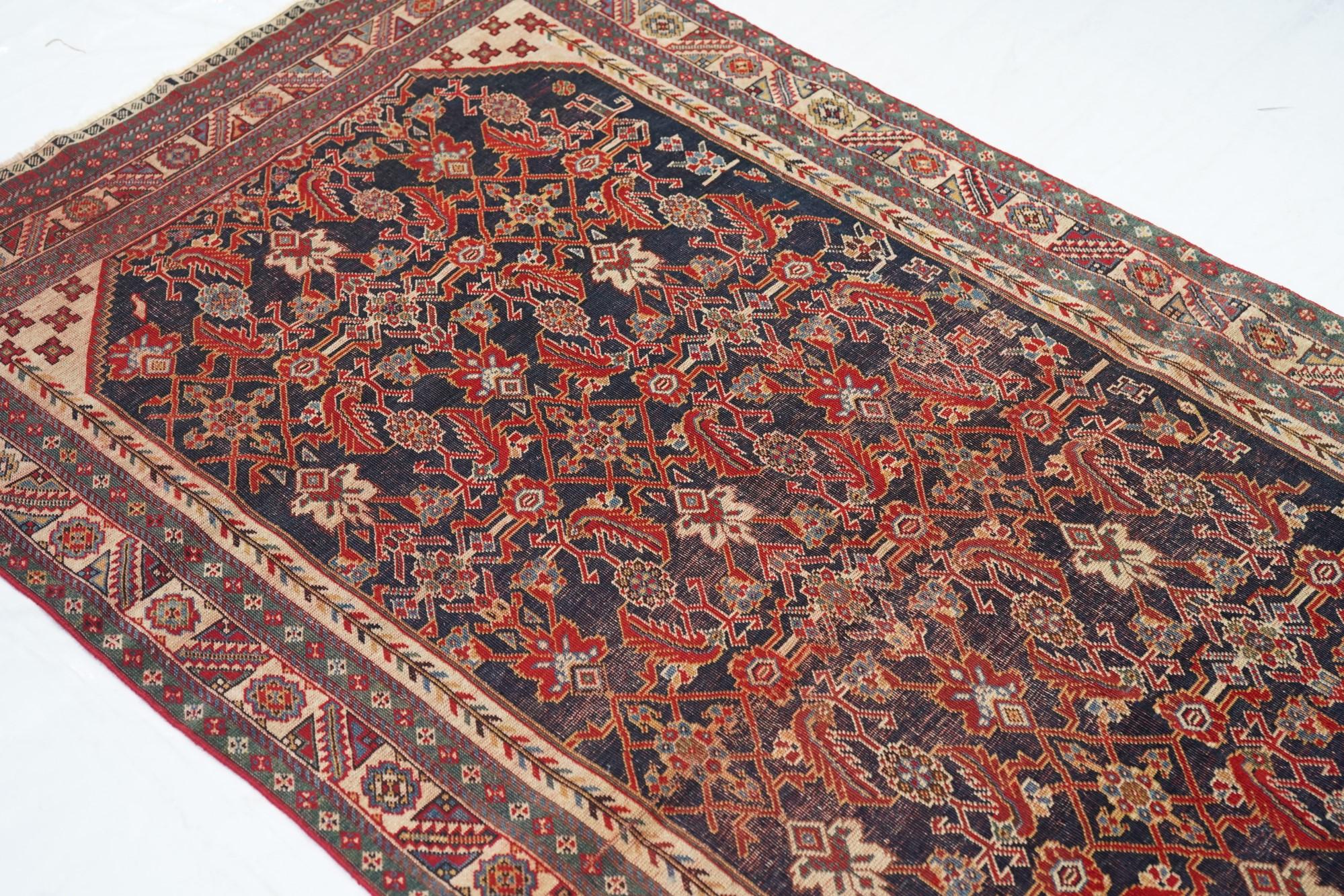 Wool Antique Qashqai Rug For Sale