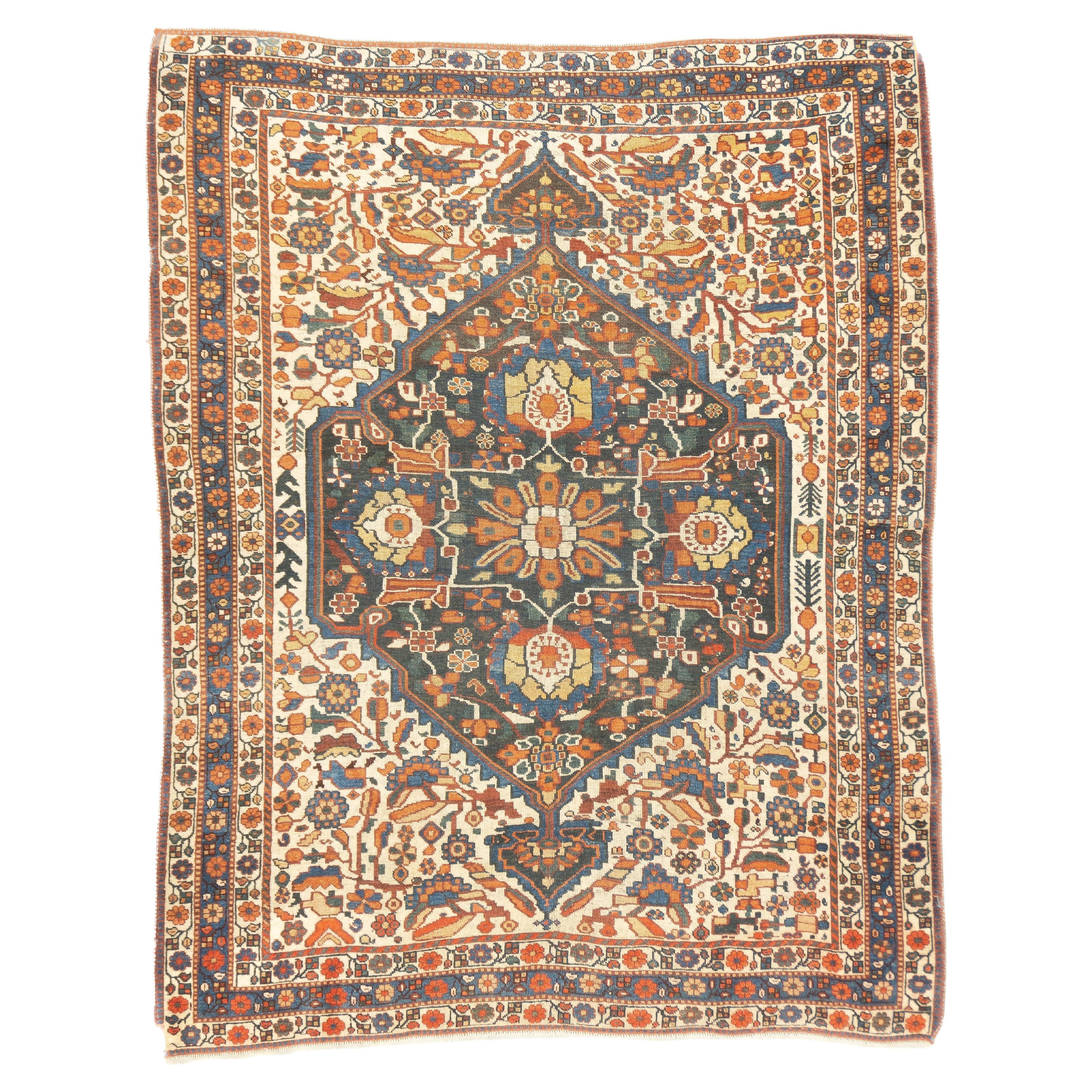 Antique Qashqai Rug 4'10'' x 6'0" For Sale