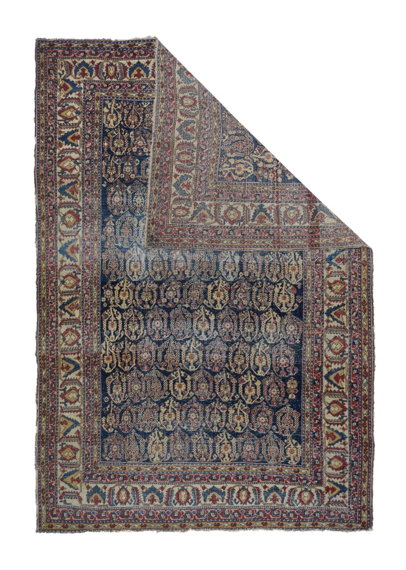 Antique Qashqai rug 4'4'' x 6'4''.