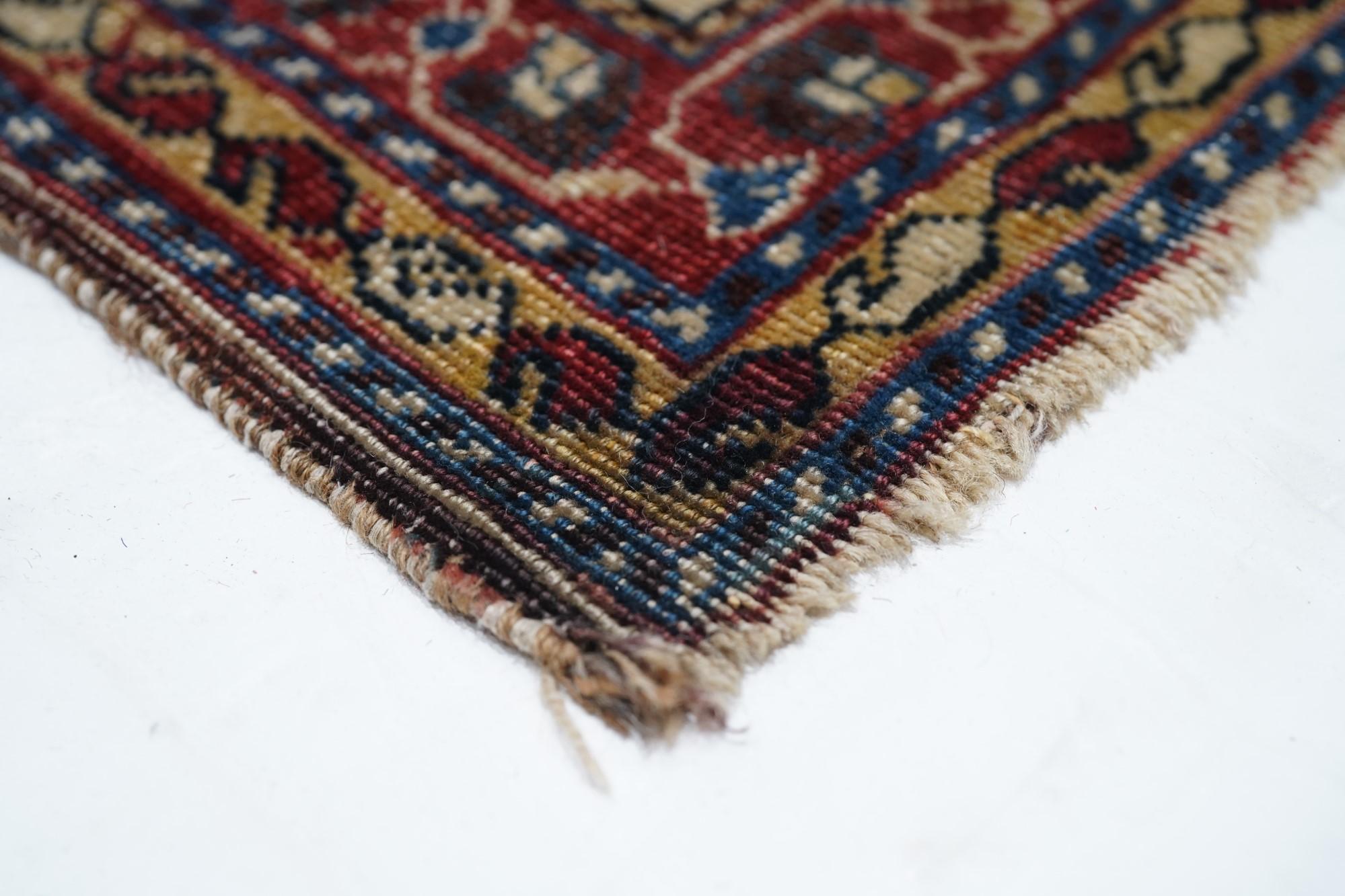 Antique Qashqai Rug In Distressed Condition For Sale In New York, NY