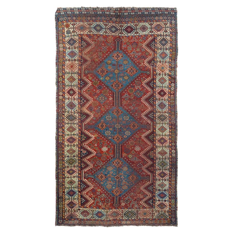 Antique Qashqai Rug For Sale at 1stDibs