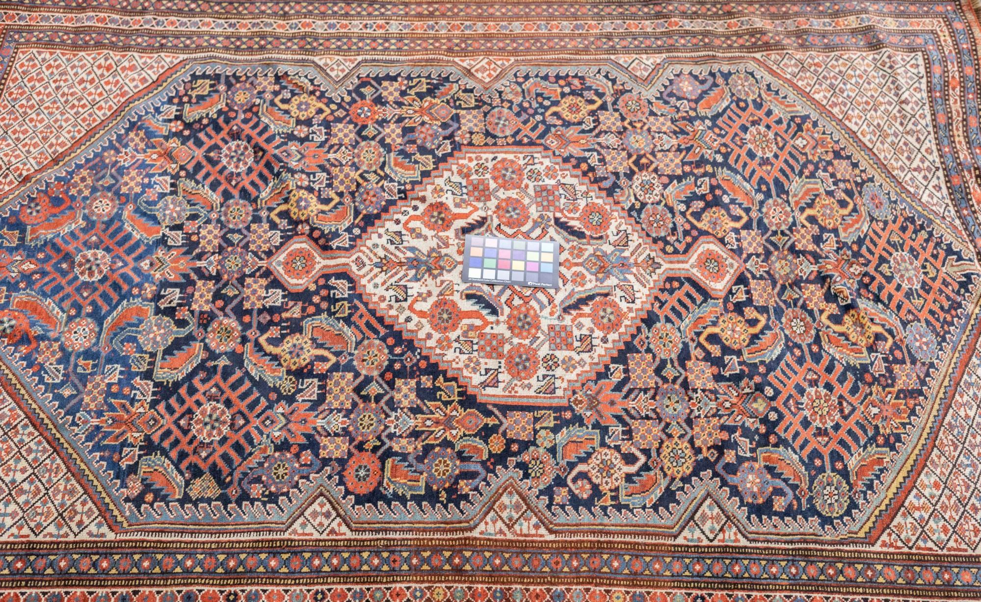 Antique Qashqai Rug 4'7'' x 6'3'' For Sale 1