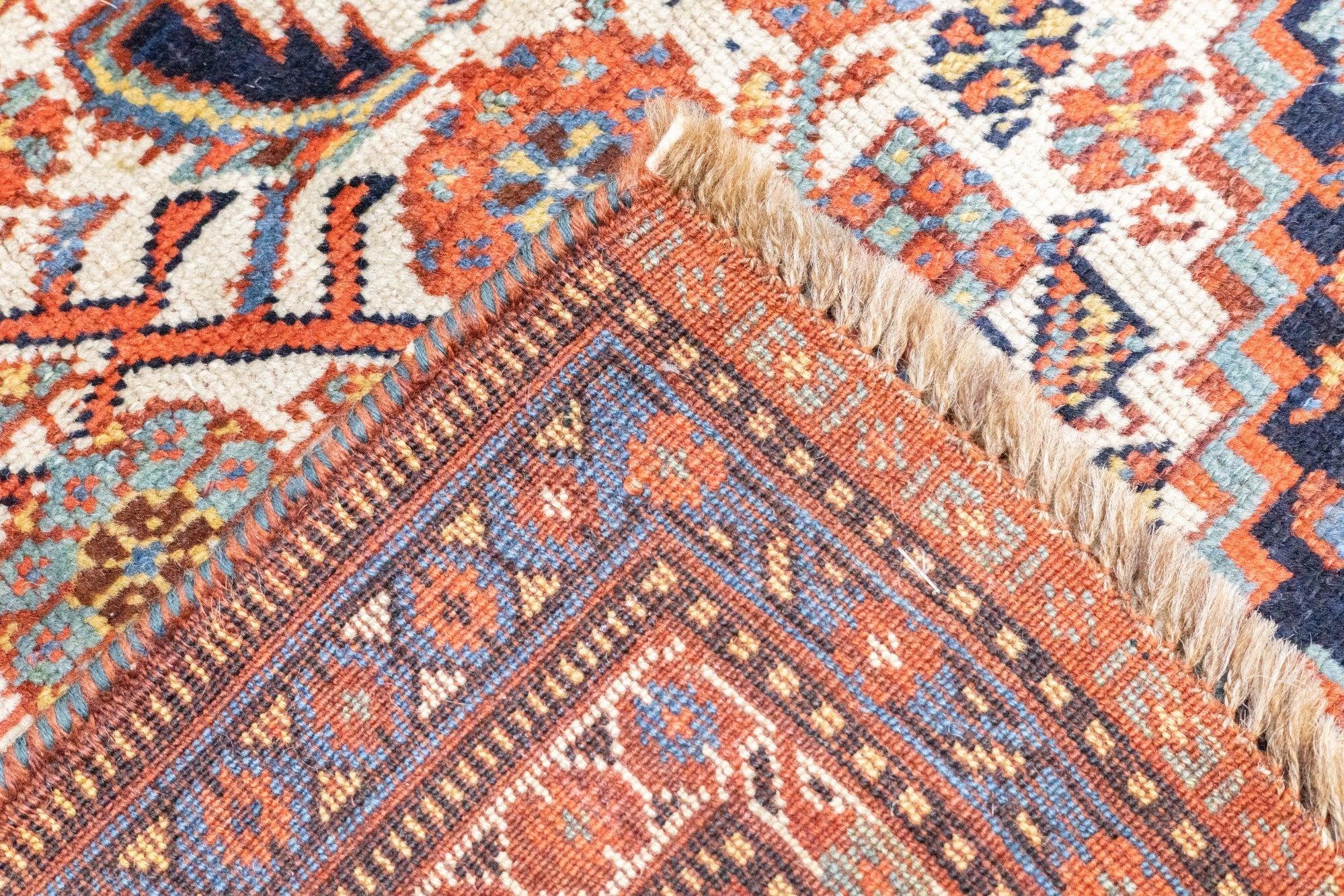 Antique Qashqai Rug 4'7'' x 6'3'' For Sale 2