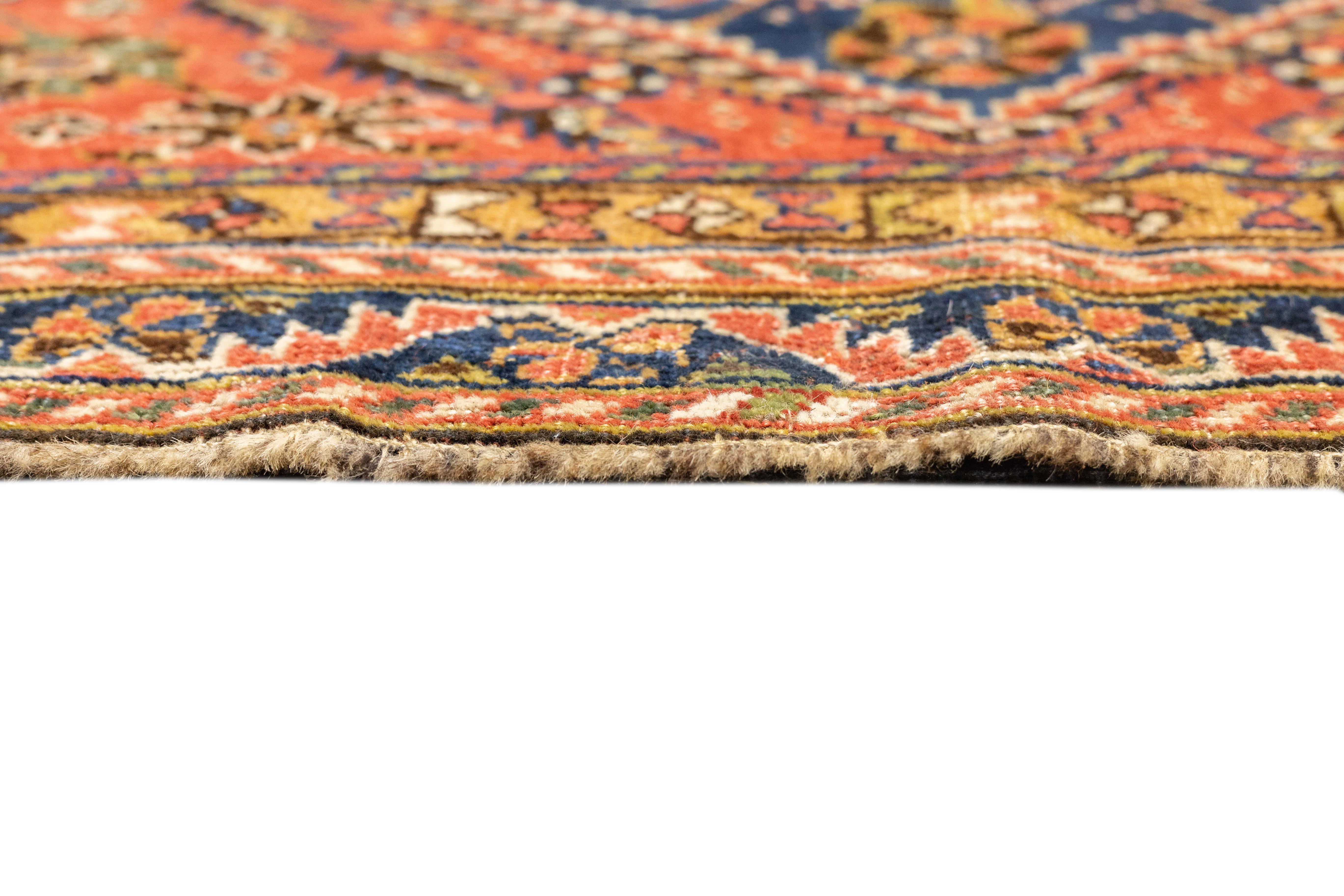 Hand-Knotted Antique Qashqai Rug 4'9'' x 6'8'' For Sale
