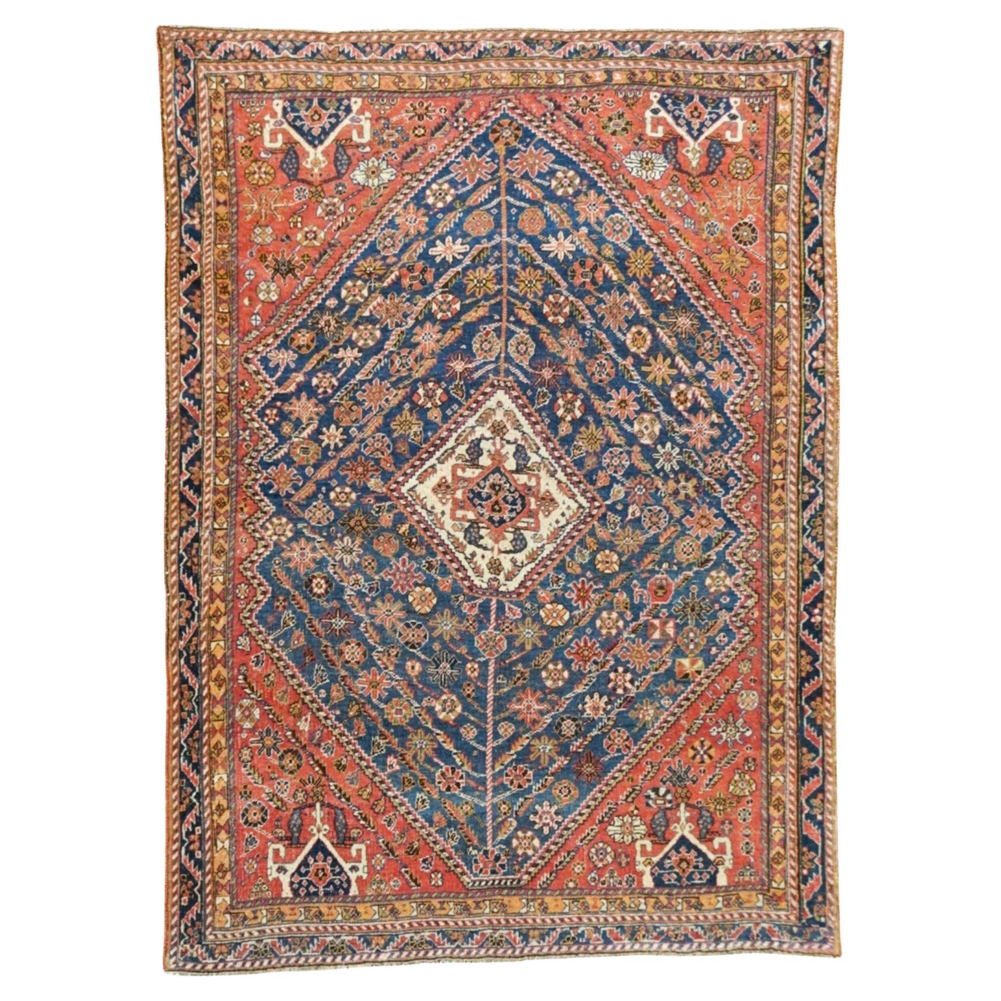 Antique Qashqai Rug 4'9'' x 6'8''