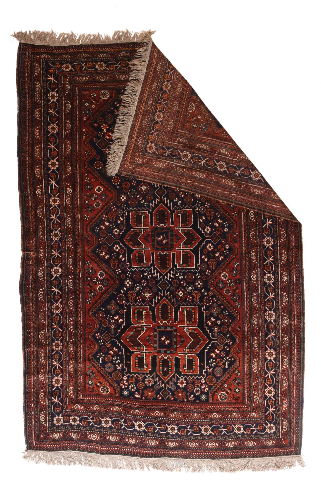 Antique Qashqai rug 5'11'' x 8'9''.