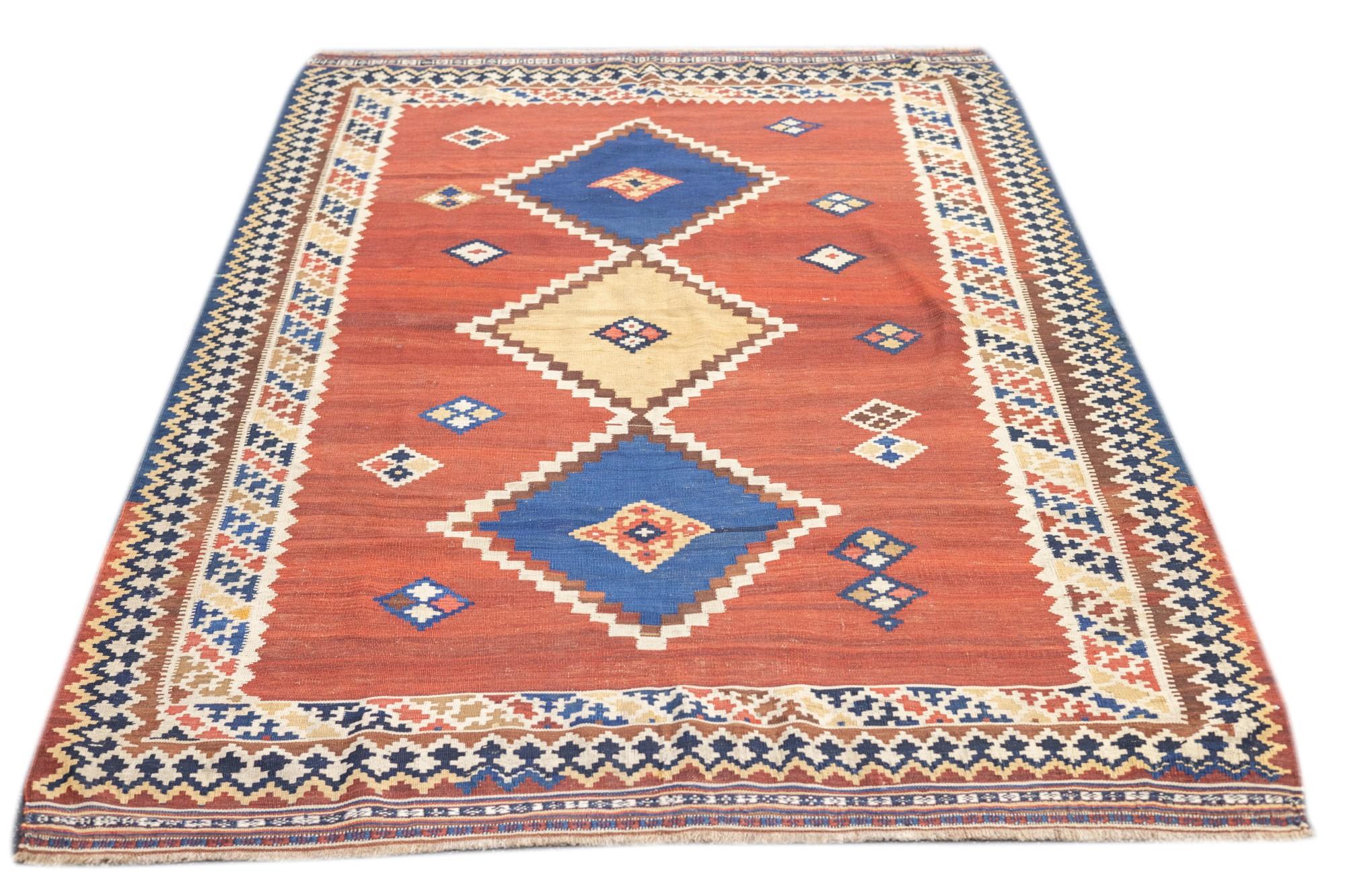 Antiker Qashqai-Teppich 5'3'' x 7'10'' im Angebot 3