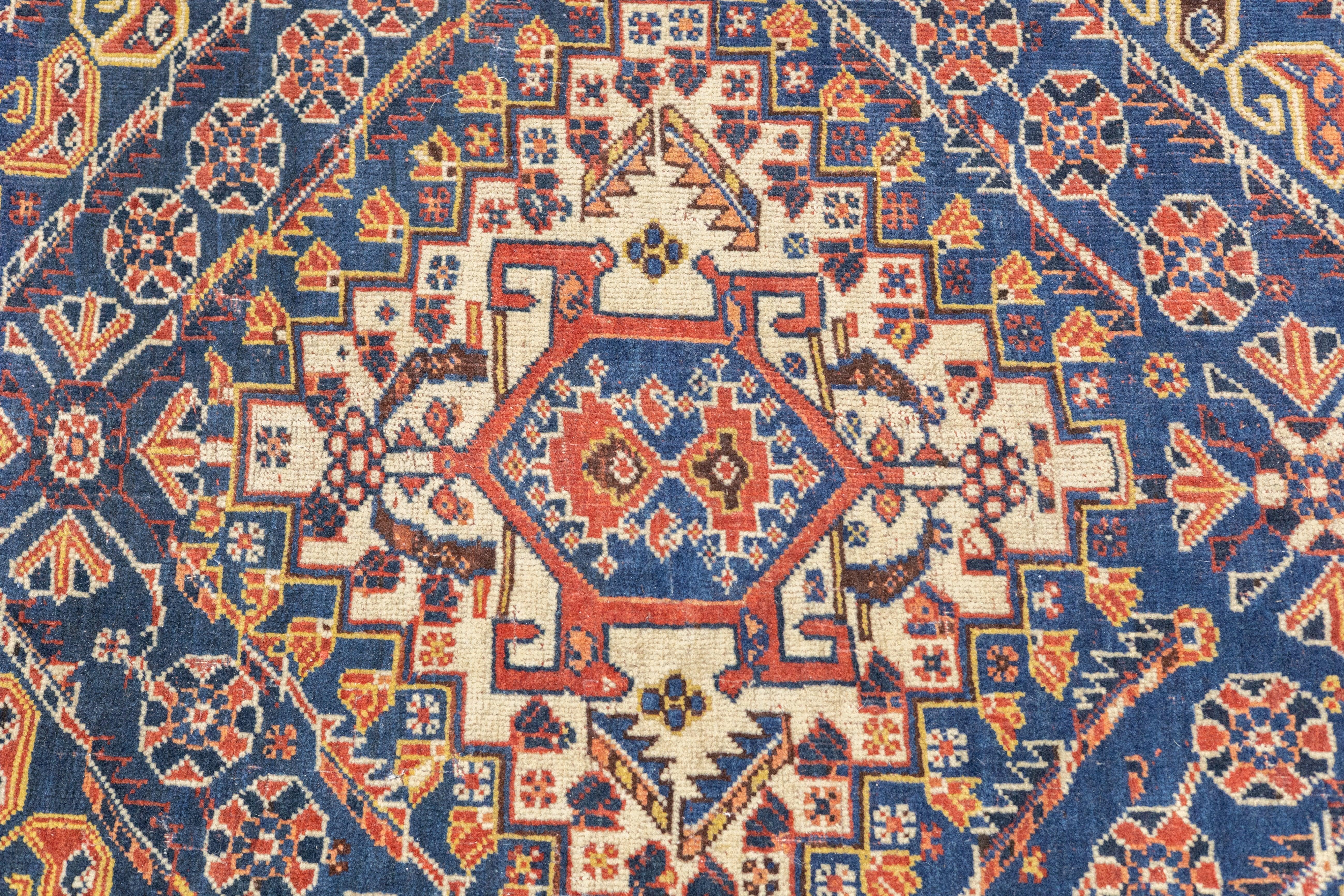 Antique Qashqai Rug 5'4'' x 7'10'' For Sale 3