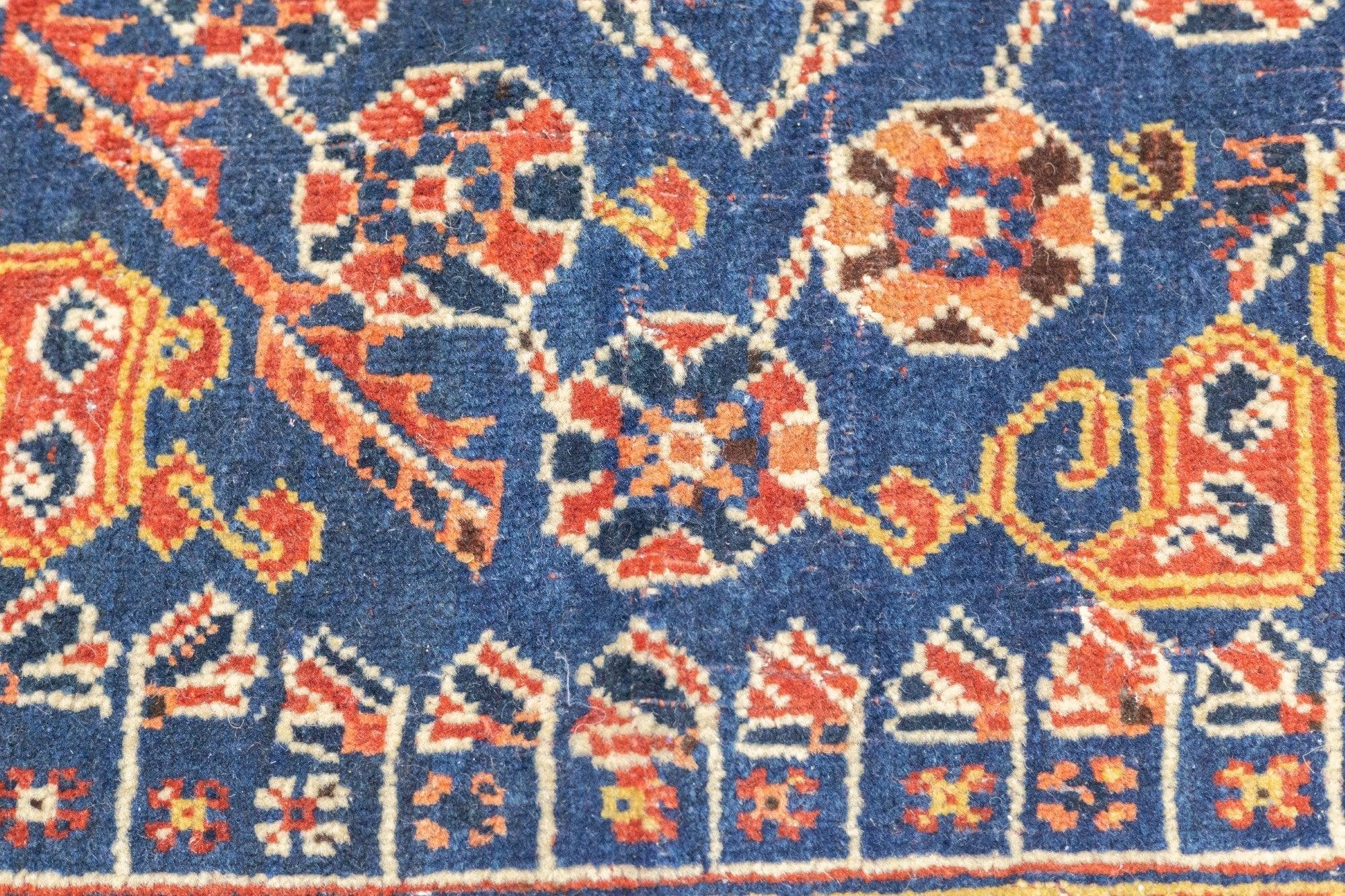 Antique Qashqai Rug 5'4'' x 7'10'' For Sale 4