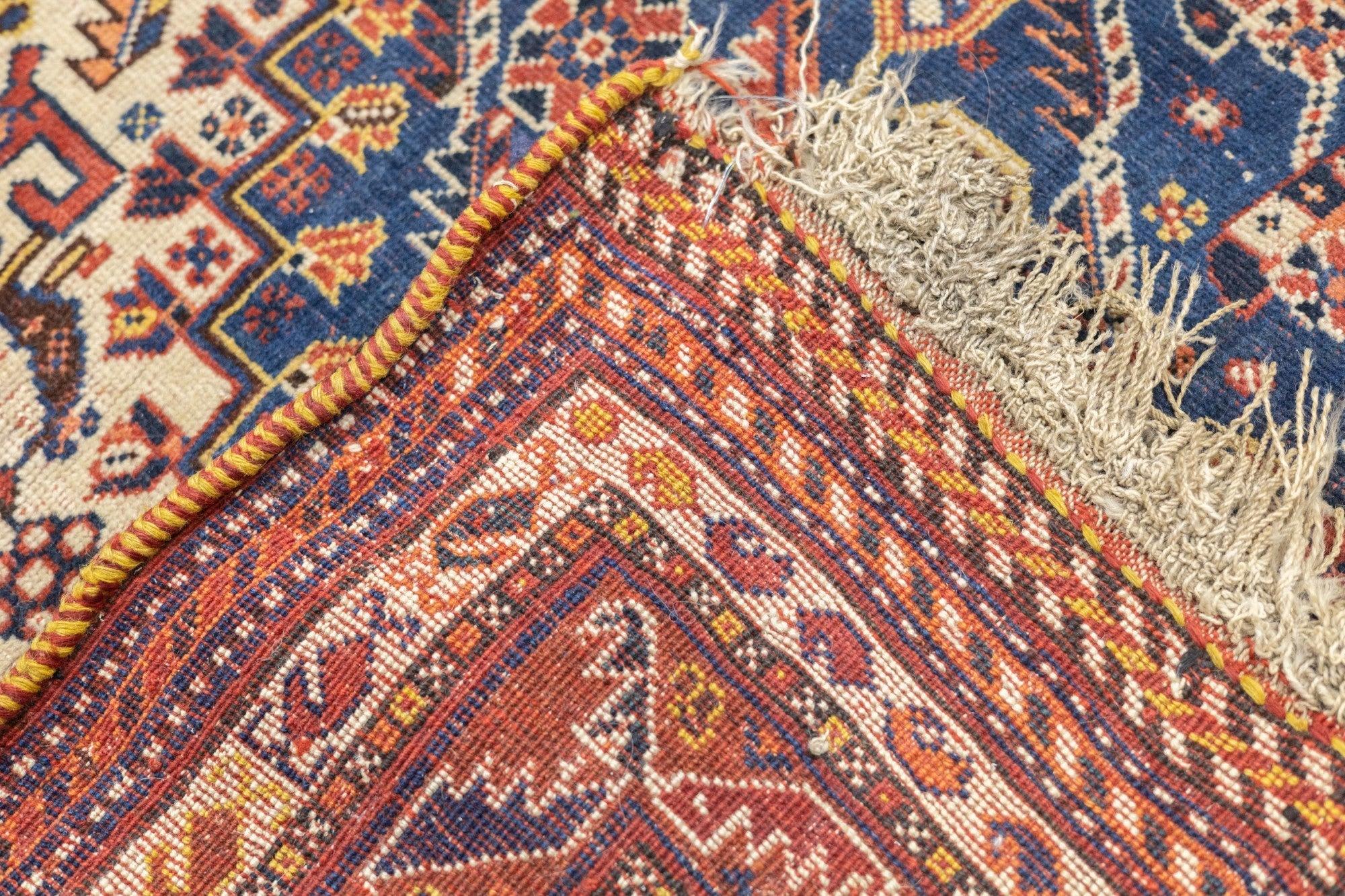 Antique Qashqai Rug 5'4'' x 7'10'' For Sale 7