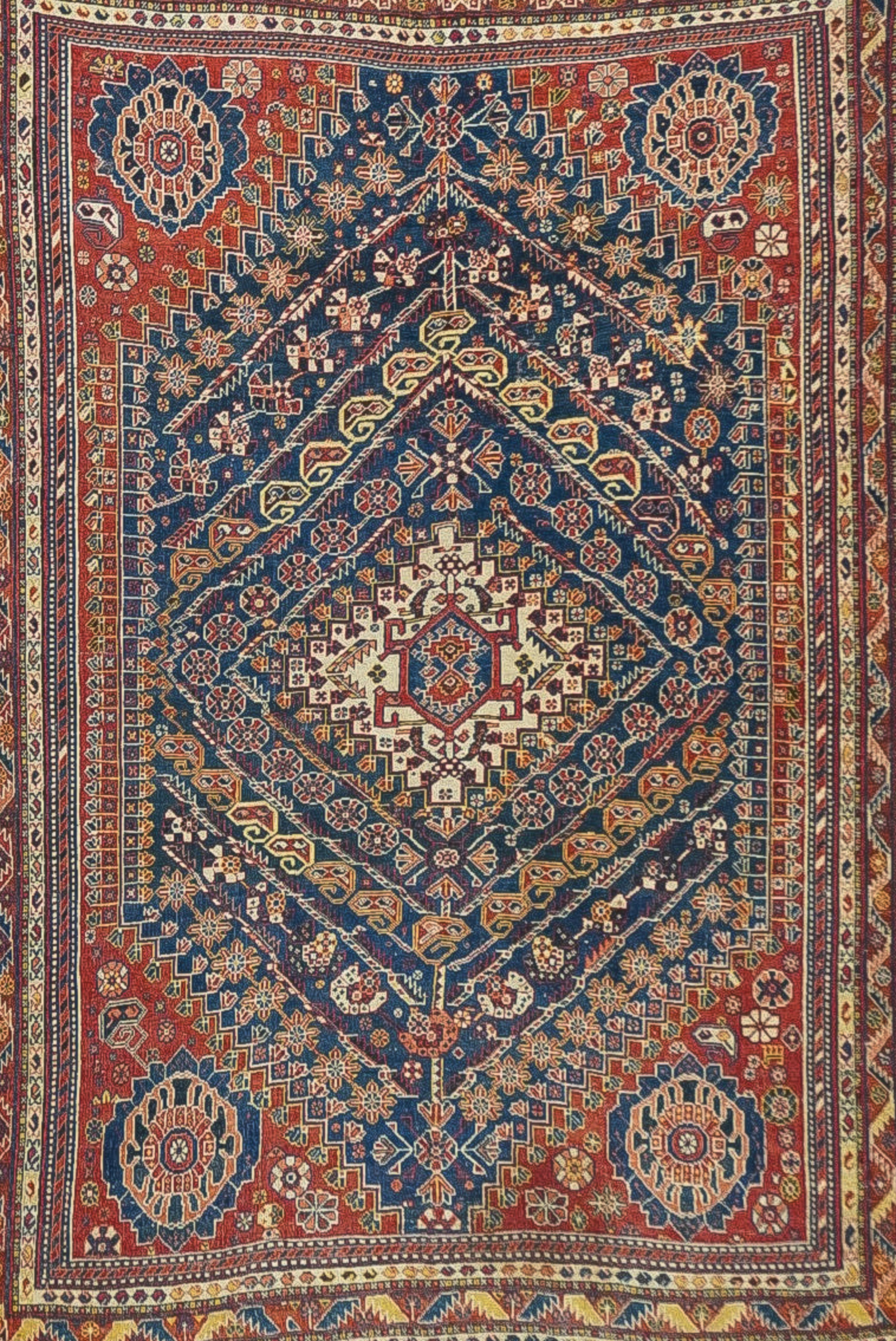 Persian Antique Qashqai Rug 5'4'' x 7'10'' For Sale
