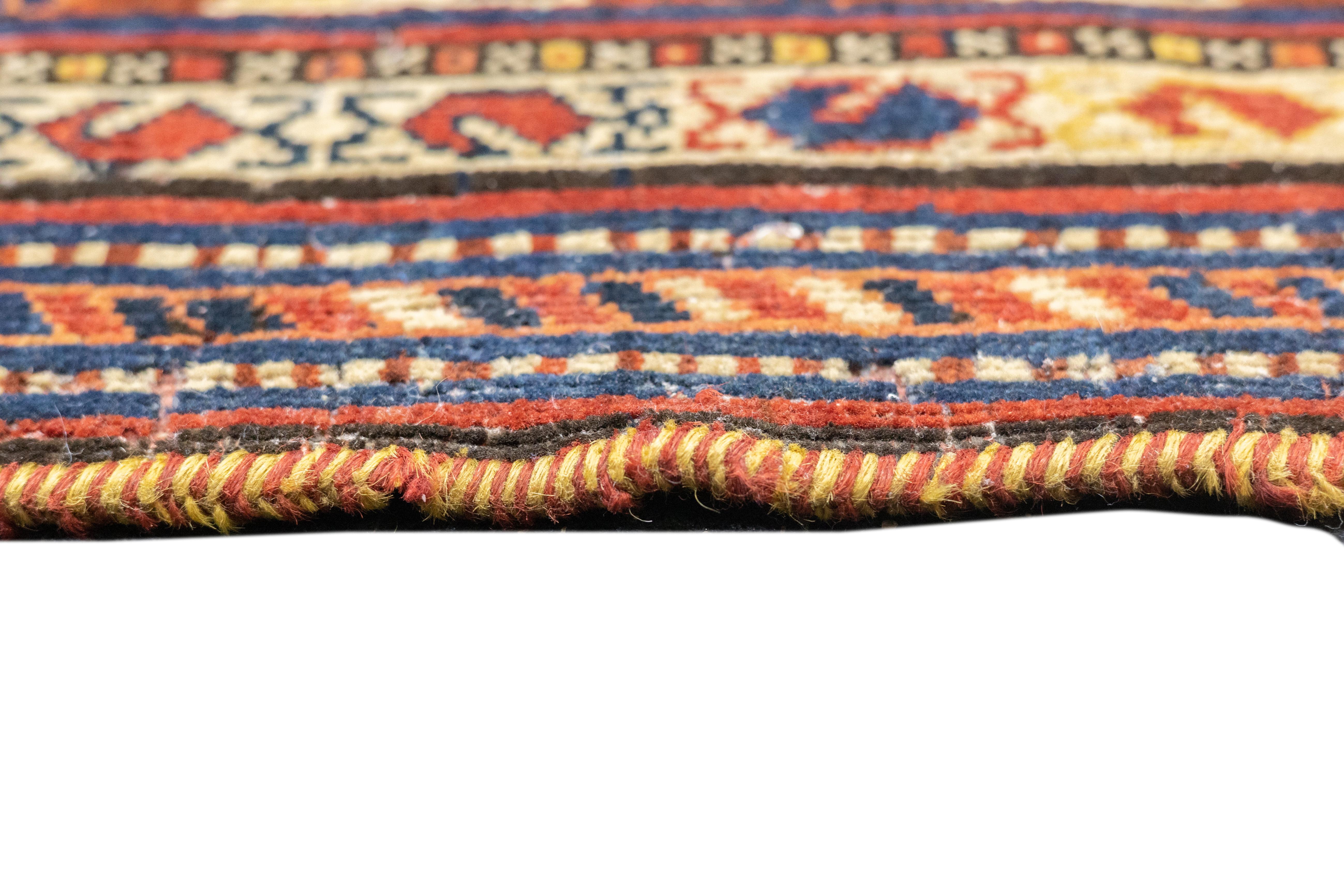 Wool Antique Qashqai Rug 5'4'' x 7'10'' For Sale