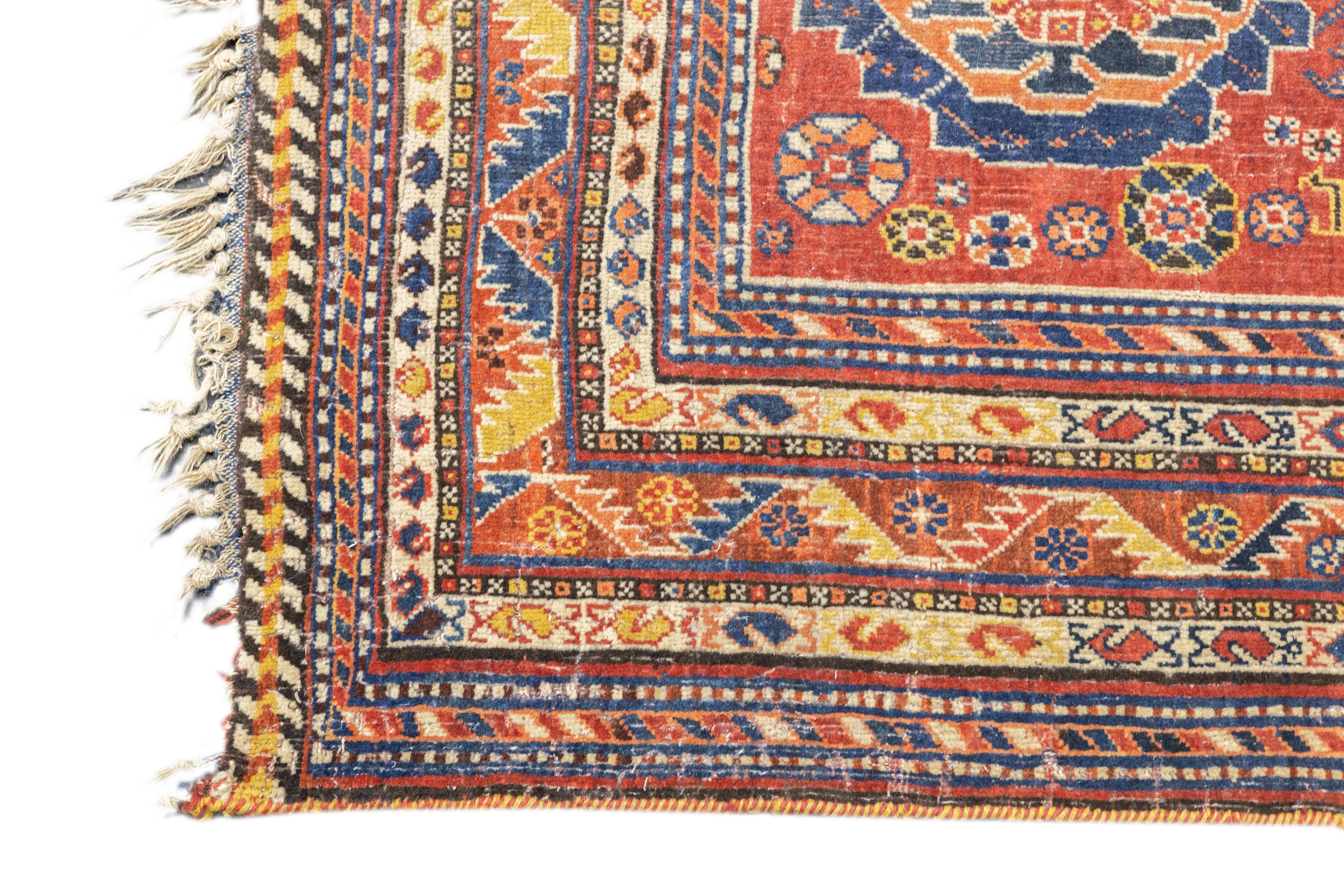 Antique Qashqai Rug 5'4'' x 7'10'' For Sale 1