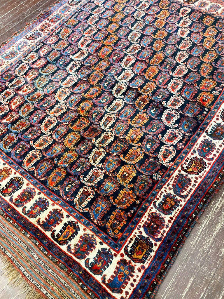 Antique Qashqai Rug For Sale at 1stDibs