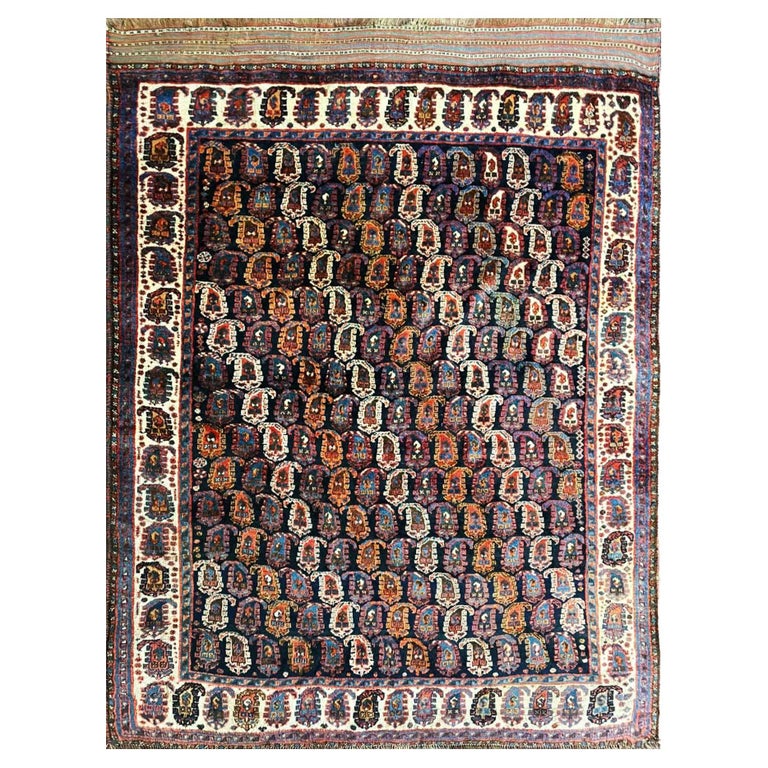 Antique Qashqai Rug For Sale at 1stDibs