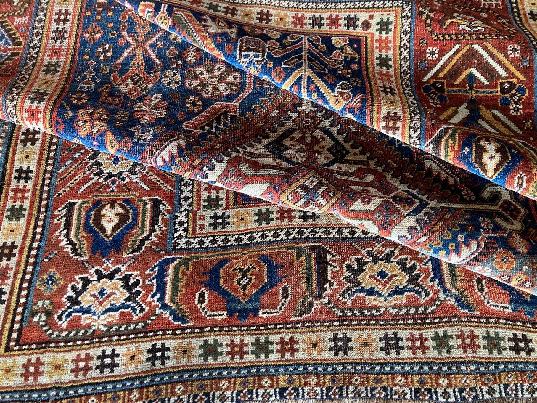 Antiker Qashqai-Teppich im Angebot 12
